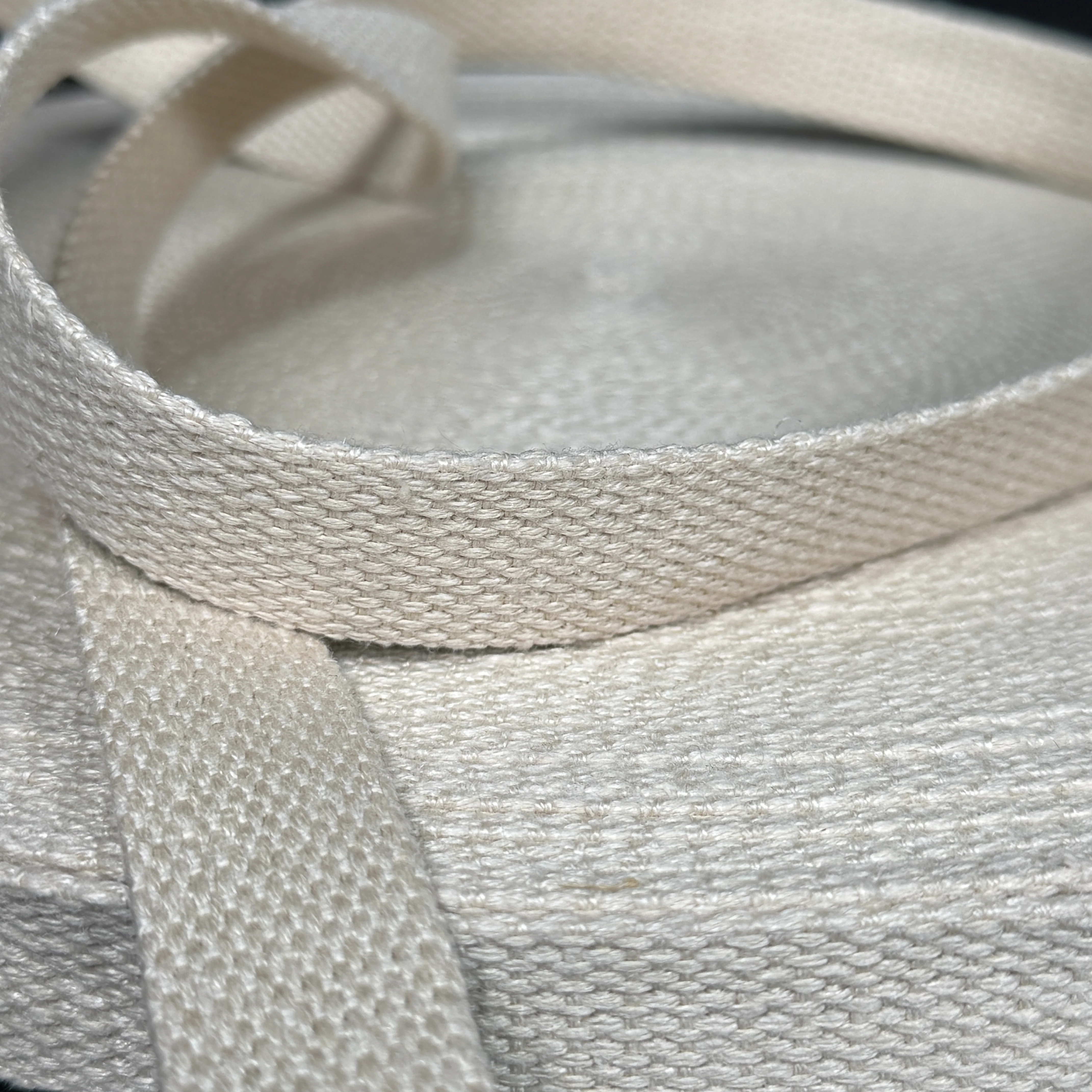 1" Hemp Webbing - Natural (undyed/unbleached)