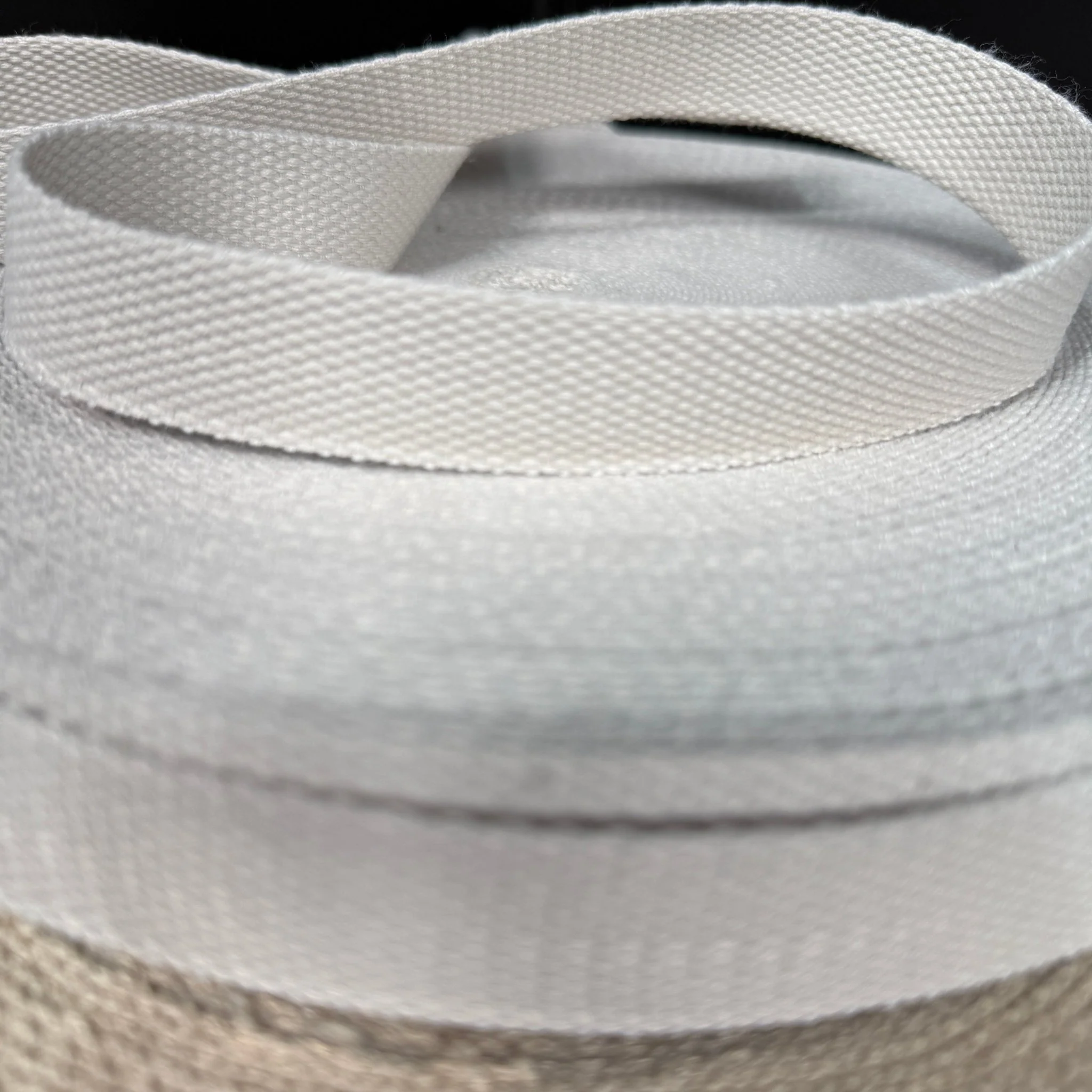 1" Organic Cotton RPET Webbing - Stone