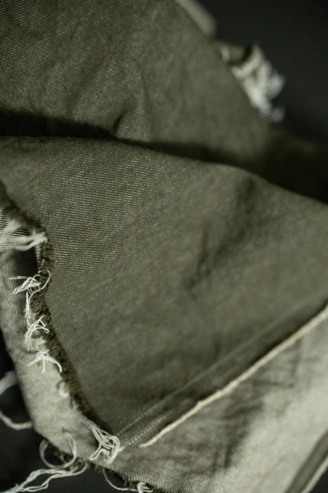 10oz Organic Cotton Denim - Military Green - Merchant & Mills - Image 4