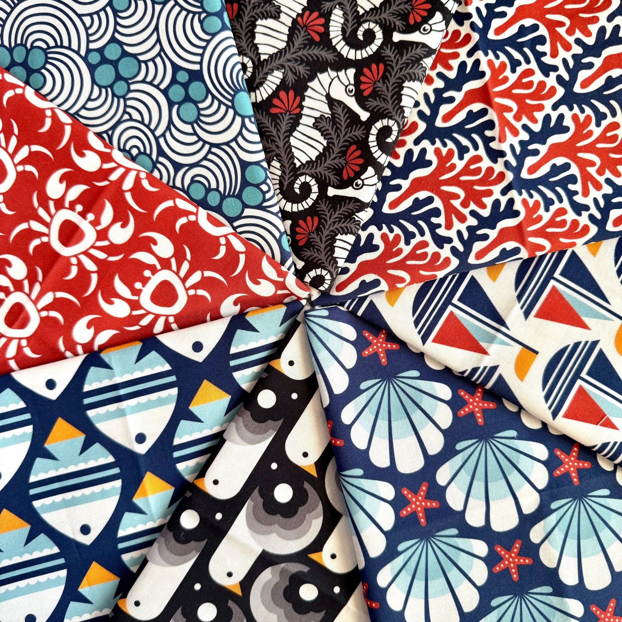 2630 H - Ocean Motion - Roucoucou - Cloud 9 Fabrics - Poplin - Image 4
