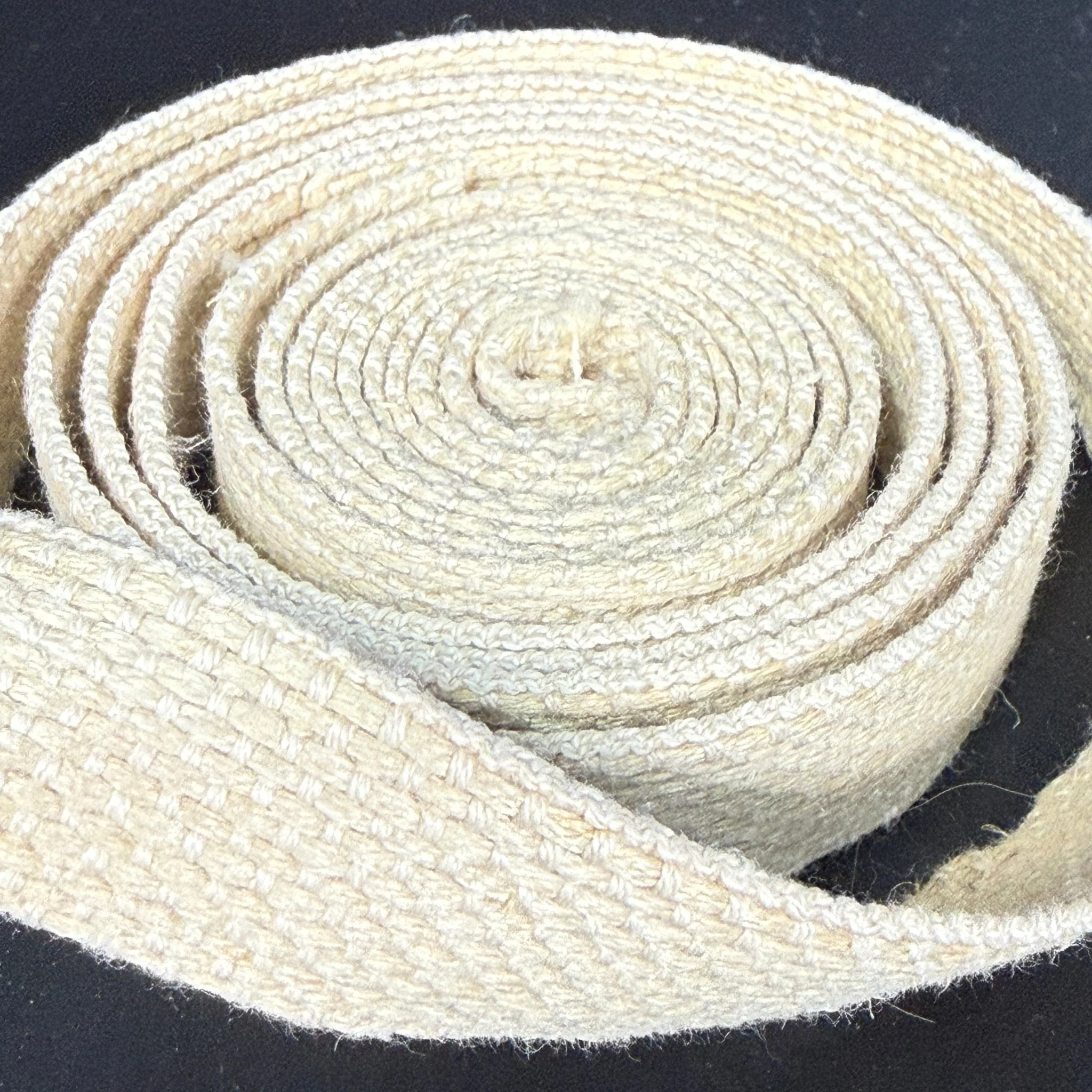 3/4" Hemp Webbing - Natural (undyed/unbleached)