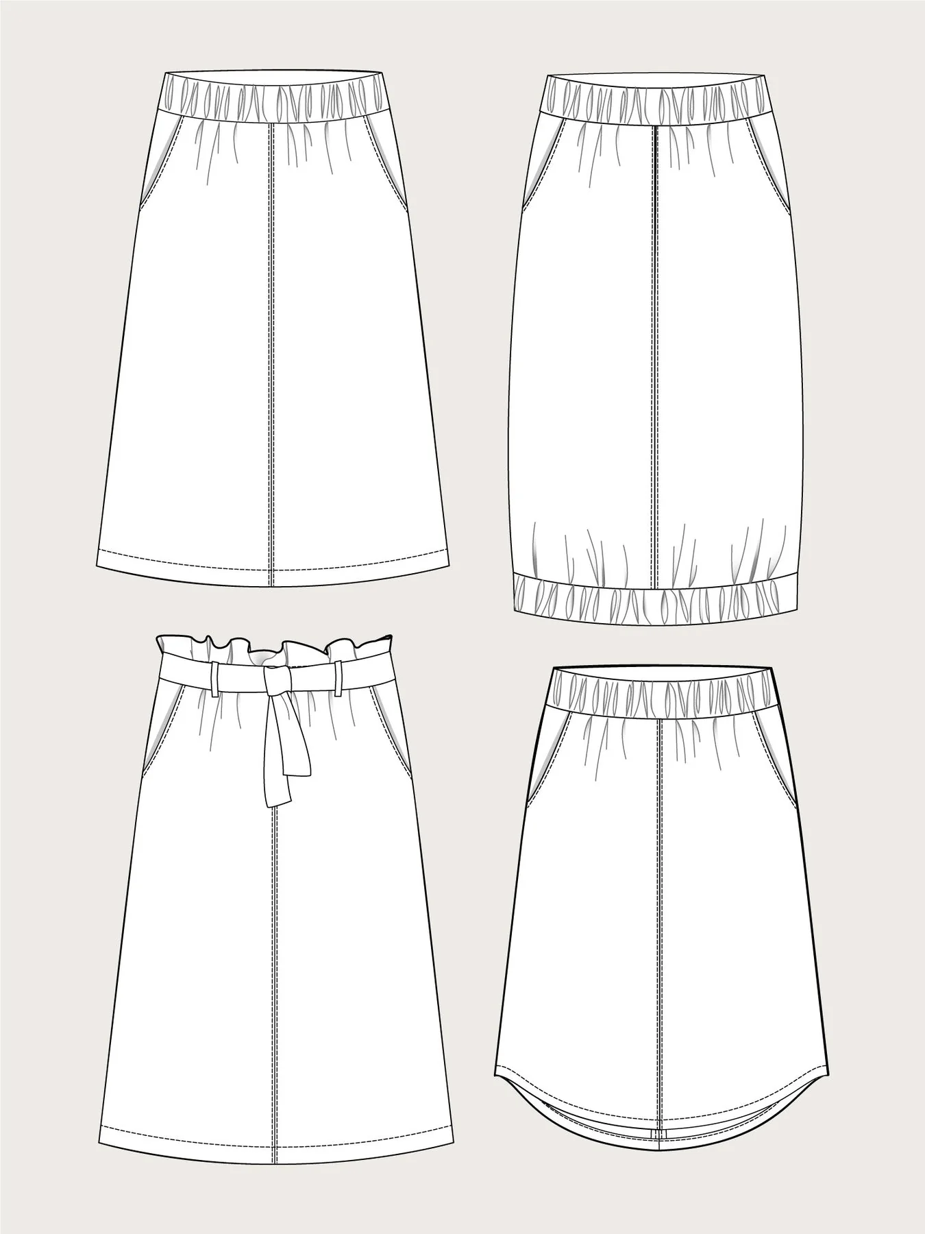 A-Line Midi Skirt Pattern - The Assembly Line - Image 7