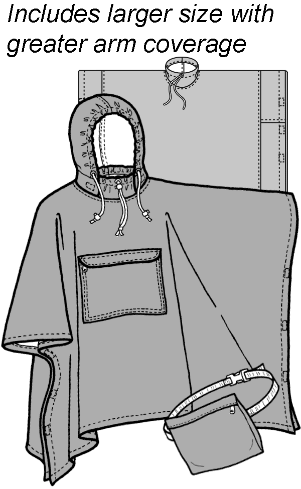 Adult's Rain Poncho PDF Pattern - 511 - The Green Pepper Patterns - Image 2