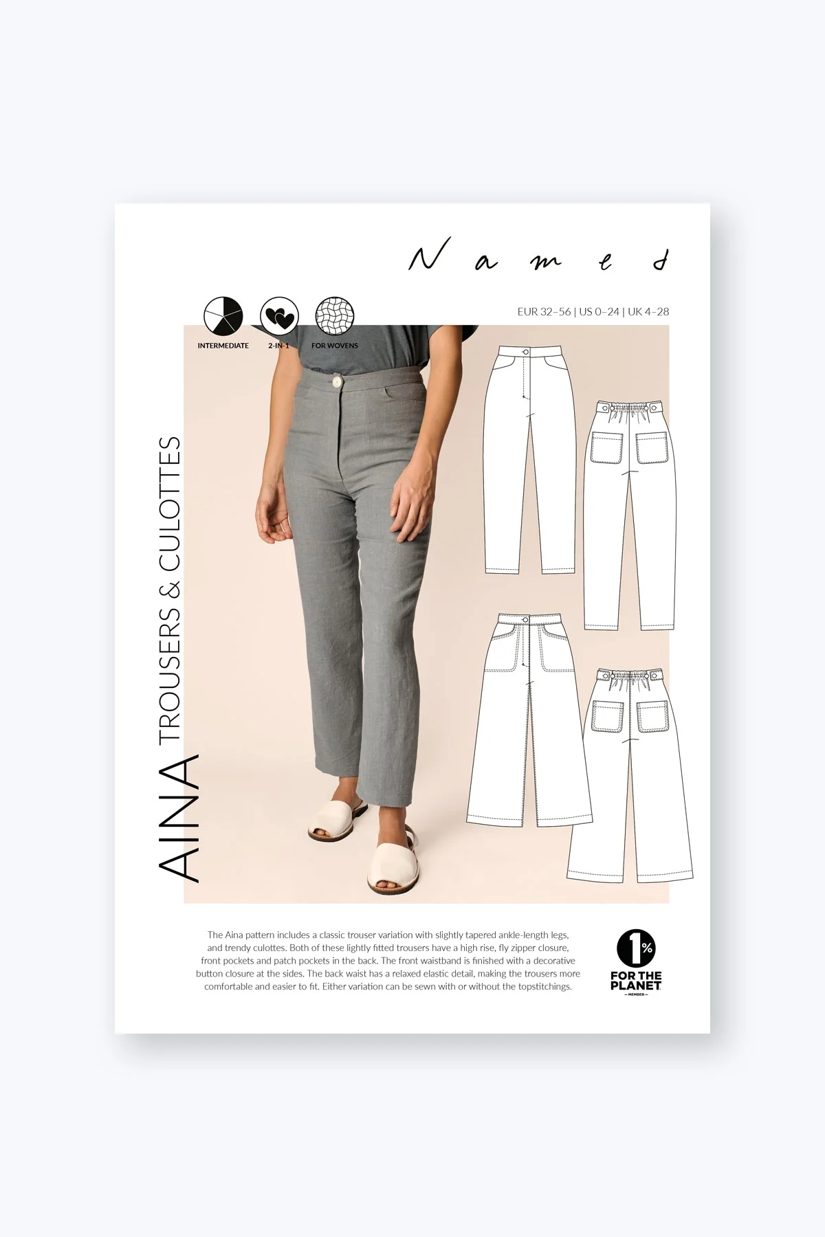 Aina Trousers & Culottes - PDF Pattern - Named Clothing - Image 8
