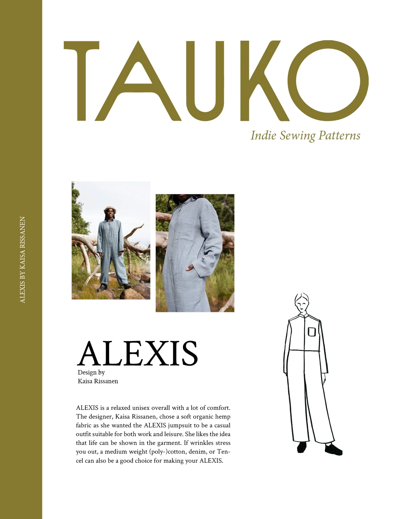 ALEXIS Jumpsuit by Kaisa Rissanen PDF Sewing Pattern - TAUKO - Image 2