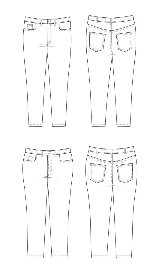 Ames Jeans Paper Pattern - Cashmerette - Image 17