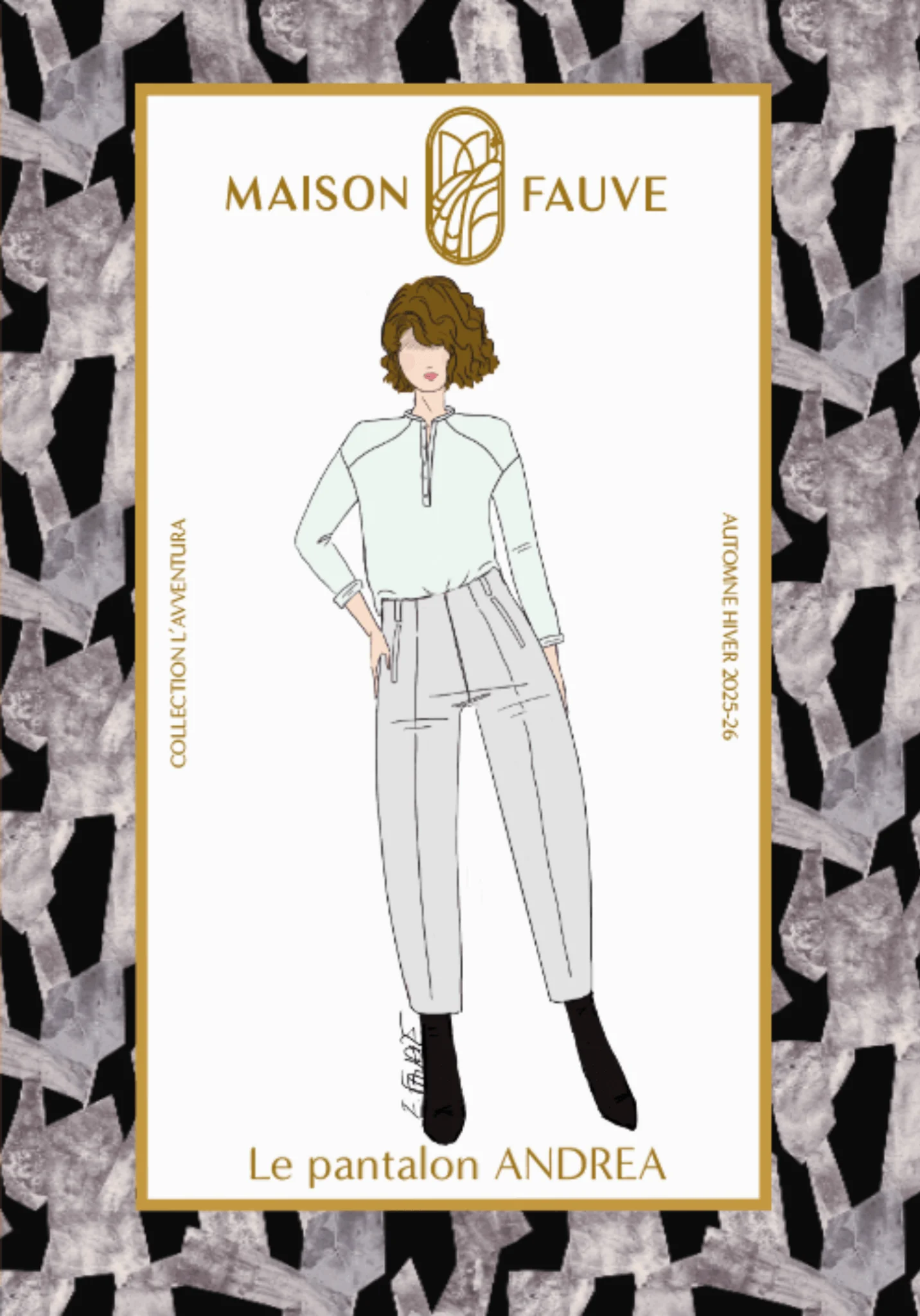 Andrea Trousers Paper Sewing Pattern - Maison Fauve
