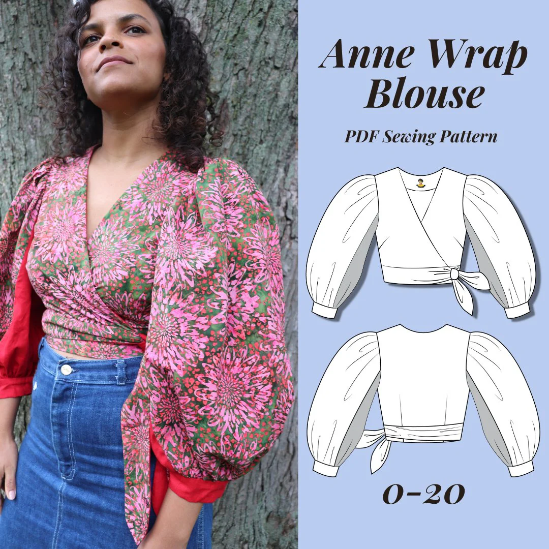 Anne Wrap Blouse PDF Pattern - Lydia Naomi - Image 2