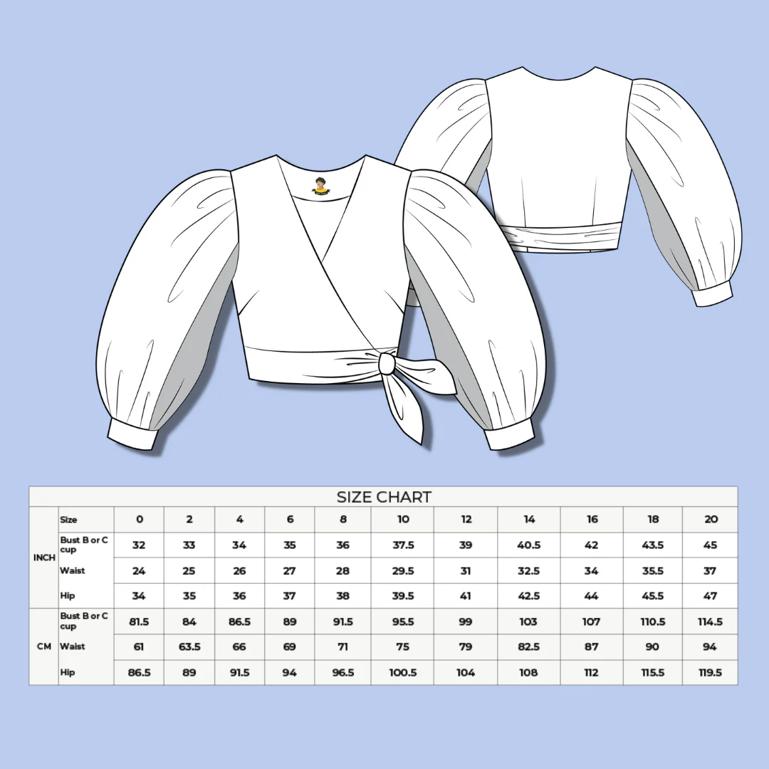 Anne Wrap Blouse PDF Pattern - Lydia Naomi - Image 8