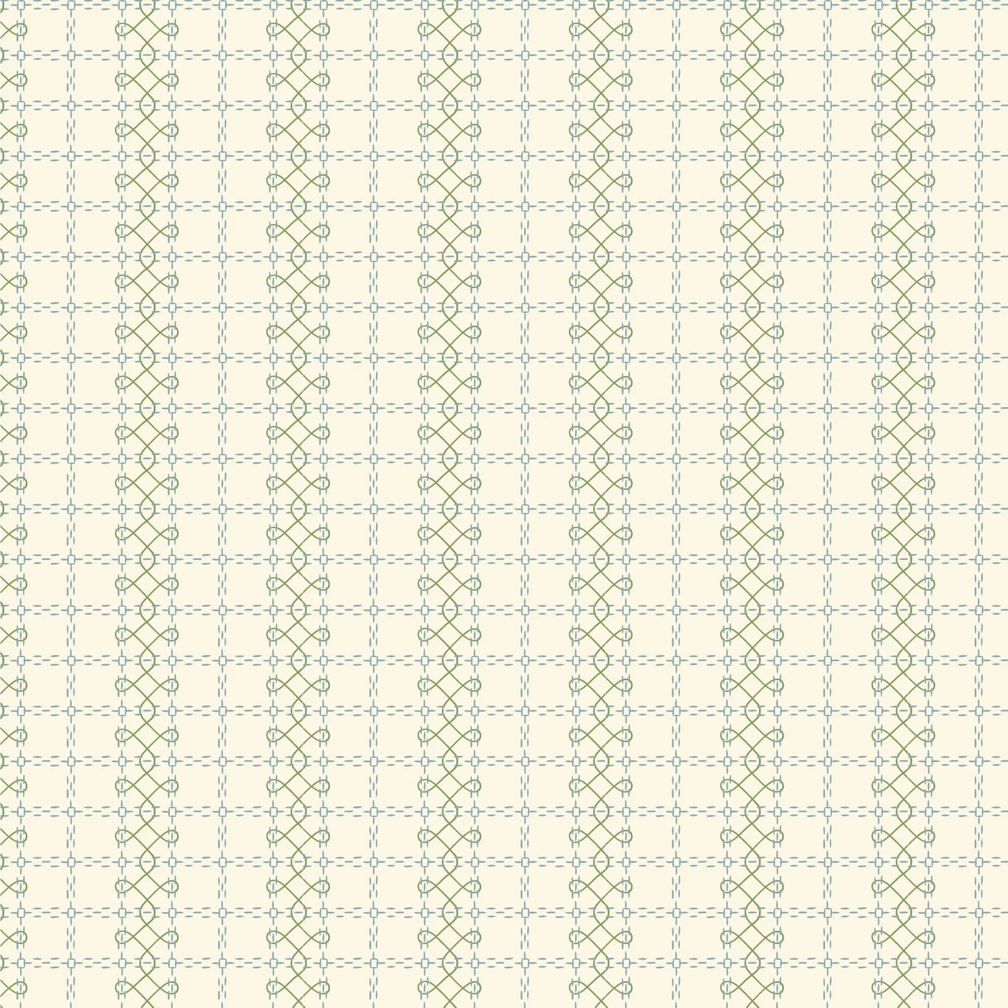 Antique Embroidery - Blue - Summer Garden - House Of Haricot - Cloud 9 Fabrics - Poplin - Image 3
