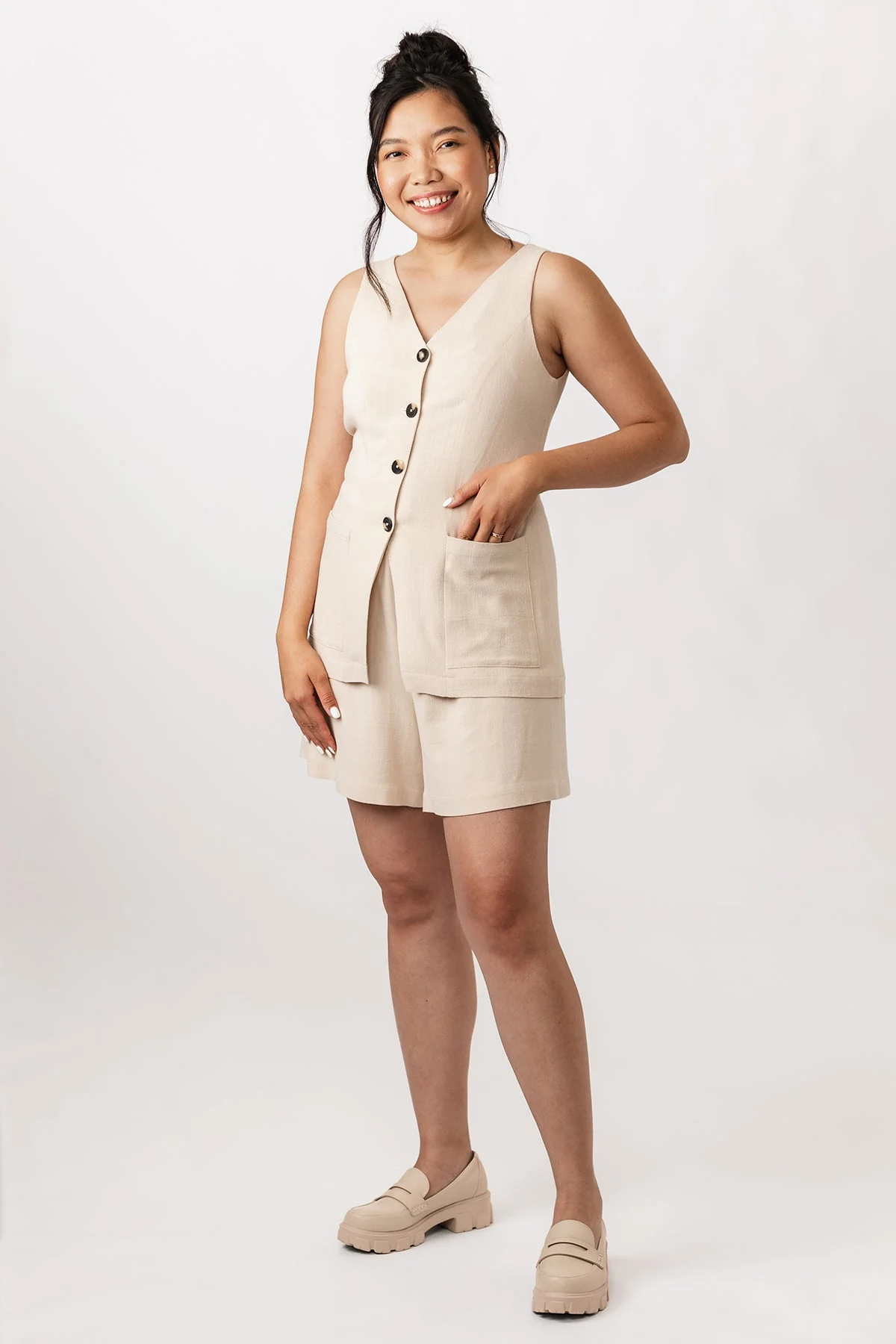Asteri Button Down Dress & Vest Pattern - Named Clothing - Image 11
