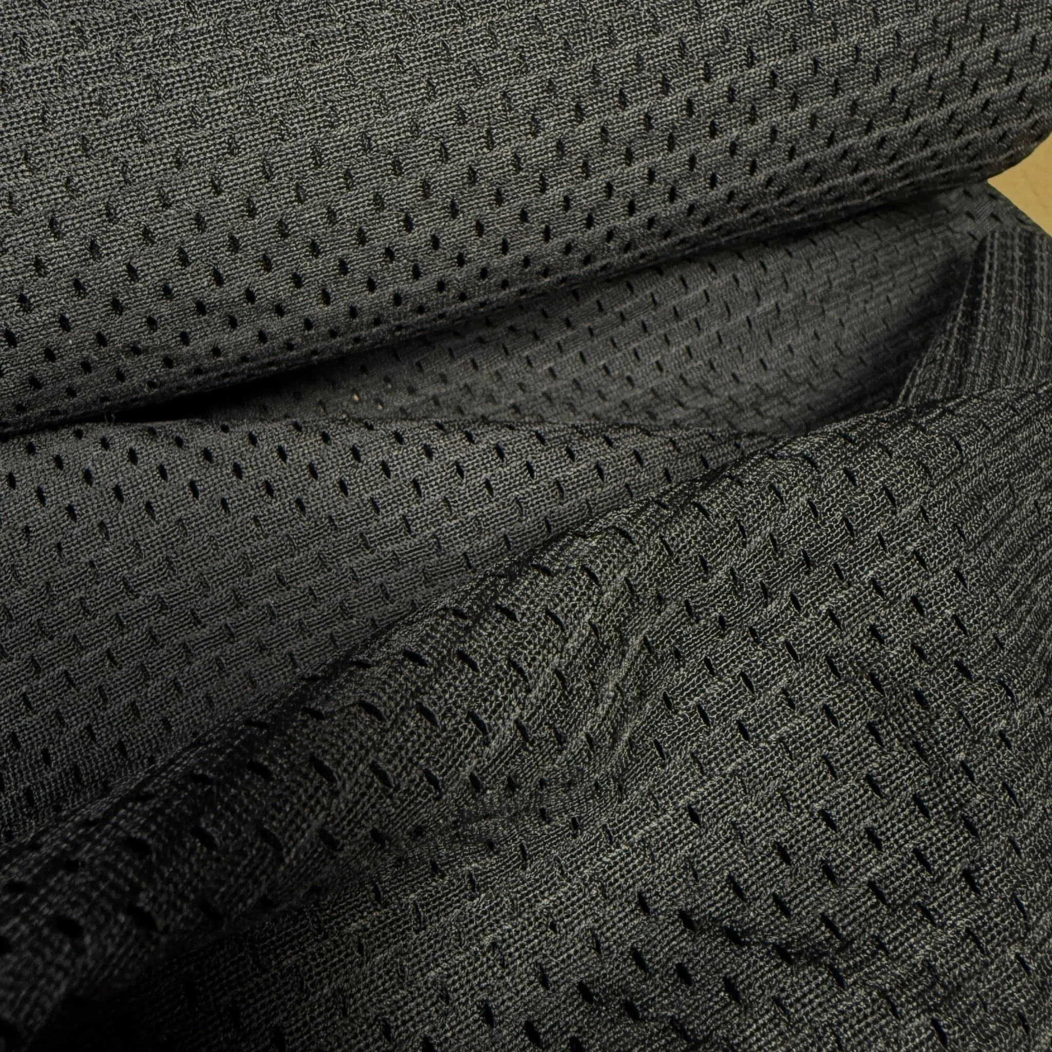 Athletic Black Mesh (Birdseye Athletic Mesh) - Deadstock
