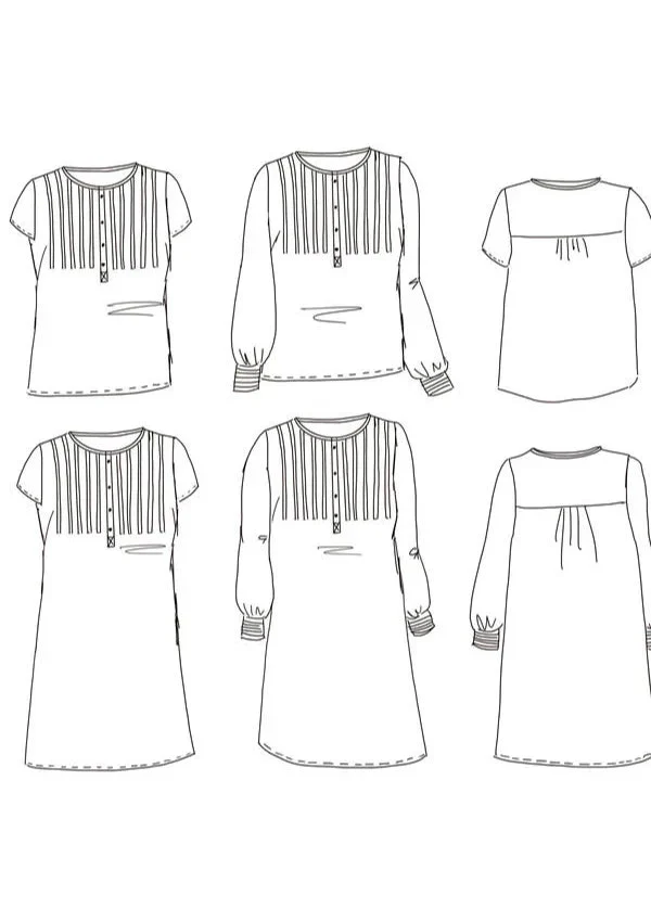 Atlas Shirt Dress Blouse Paper Sewing Pattern - Maison Fauve - Image 16