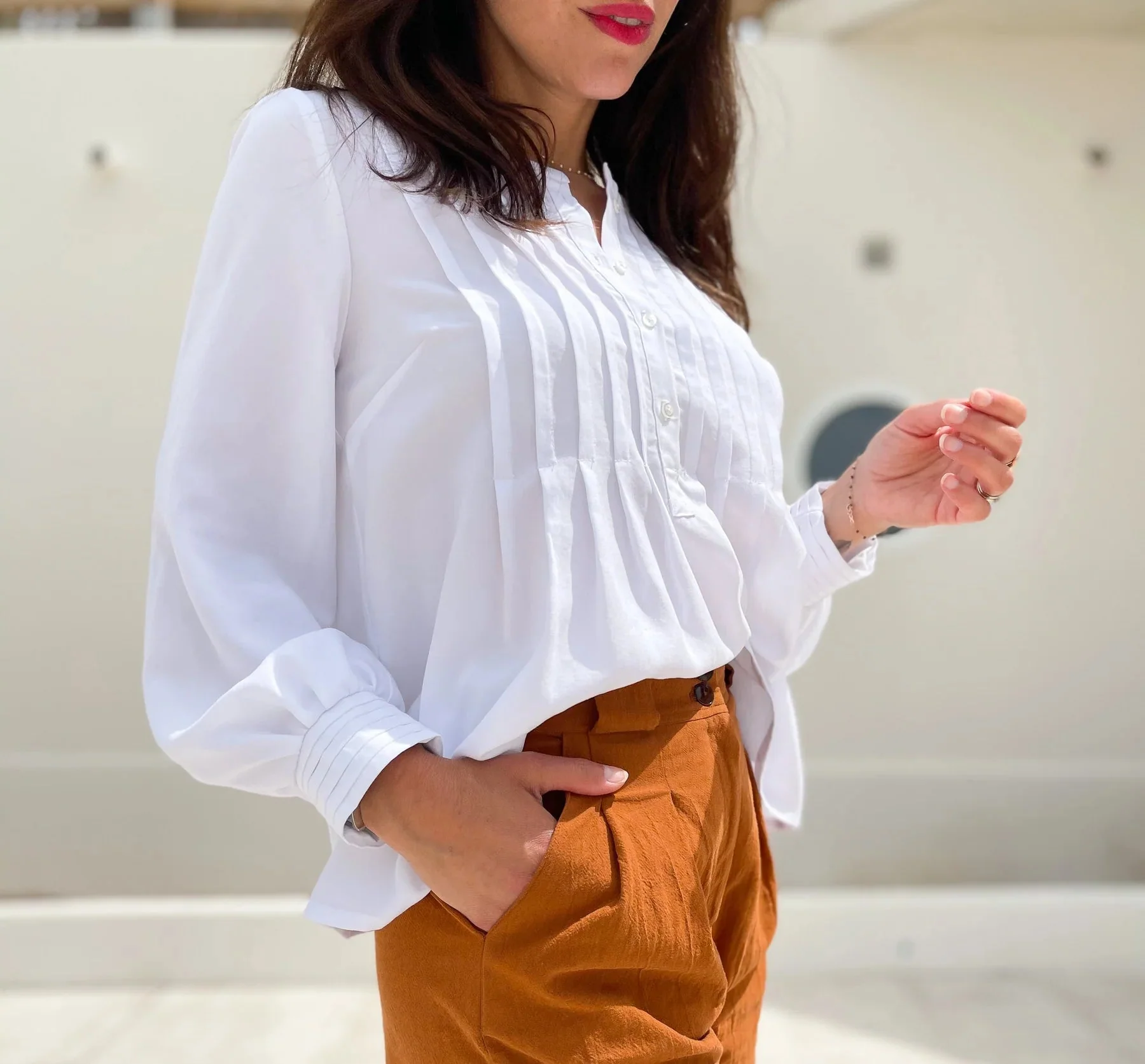 Atlas Shirt Dress Blouse Paper Sewing Pattern - Maison Fauve - Image 8