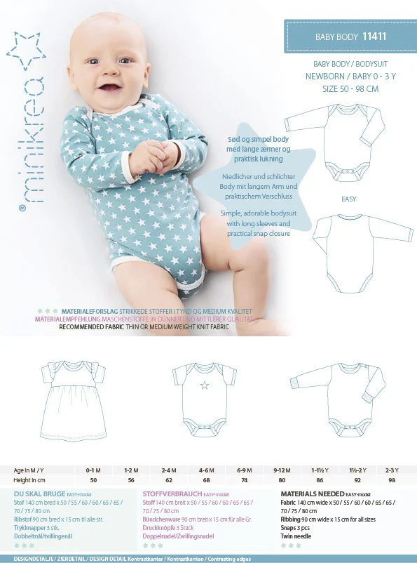 Baby Bodysuit - Minikrea - Pattern - 0-3 Years - Image 4