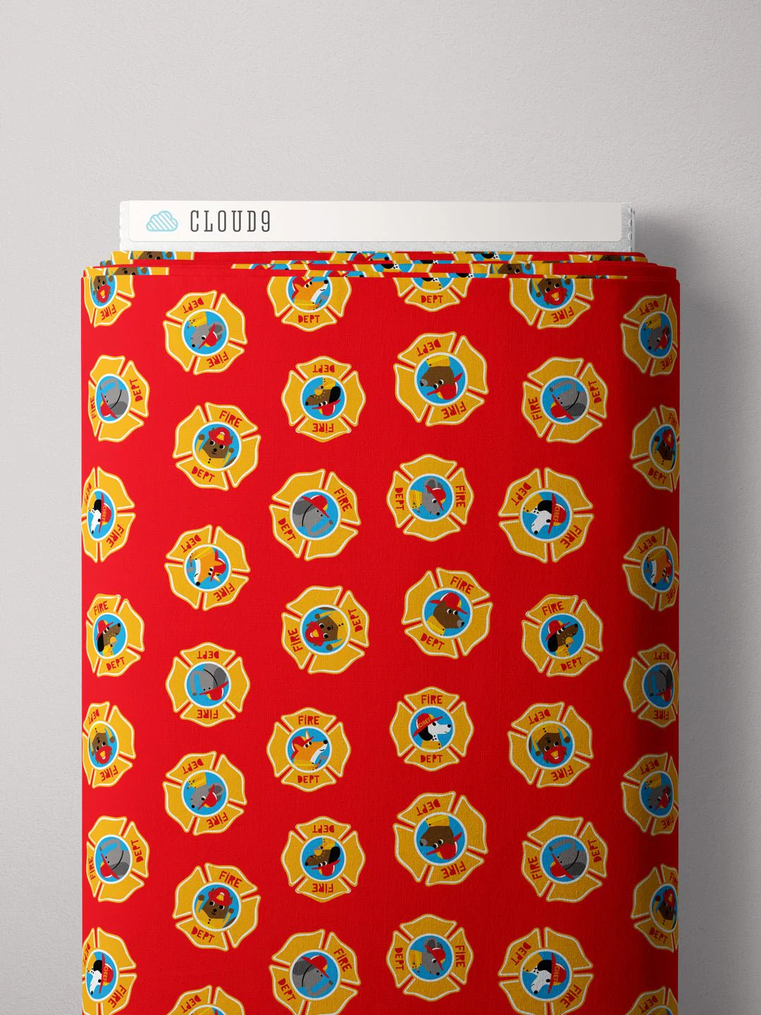 Badge Of Honor - Fire! Fire! Fire! - Loo McNulty - Cloud 9 Fabrics - Poplin