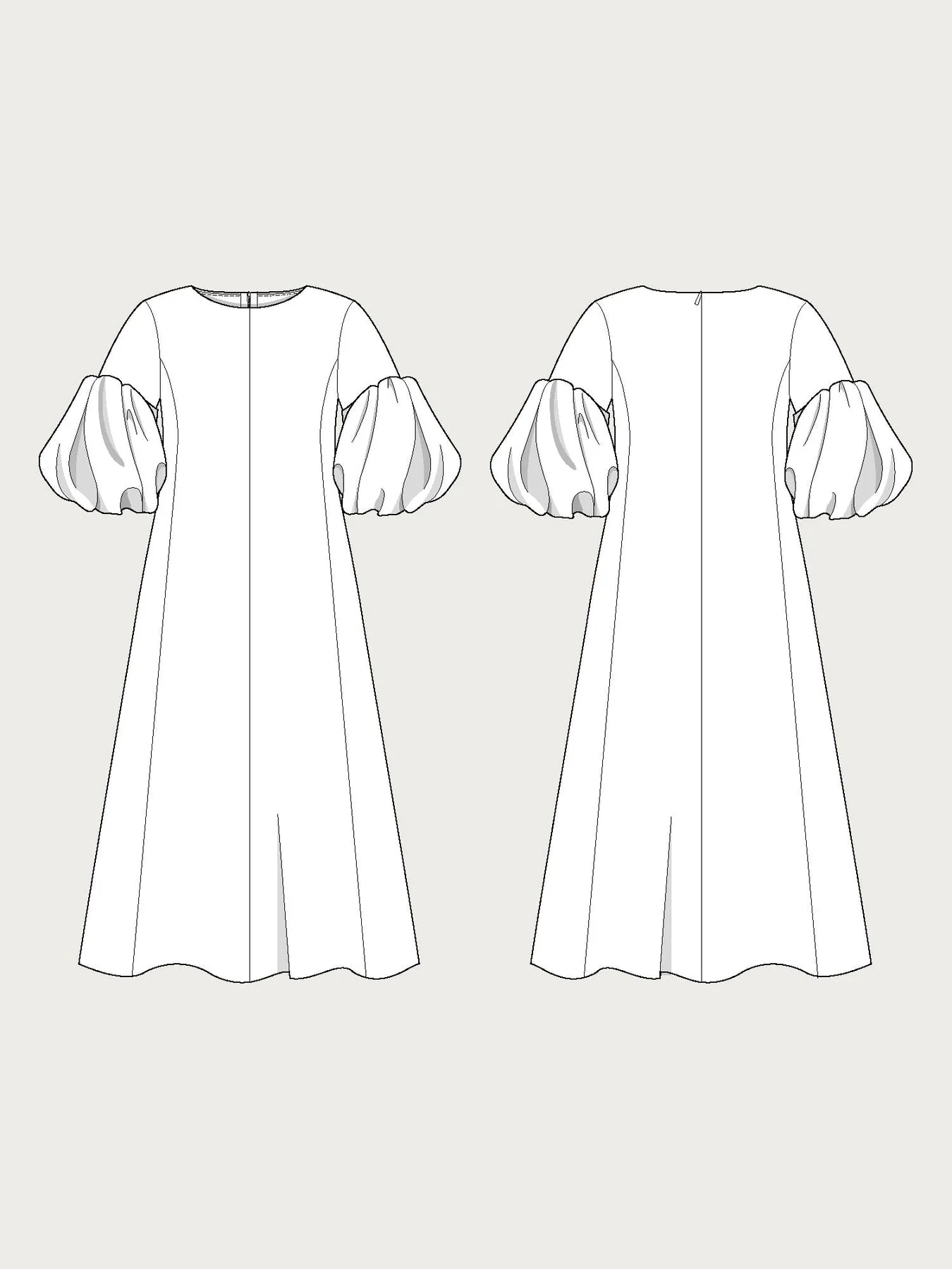 Balloon Sleeve Dress Pattern - The Assembly Line - Image 10