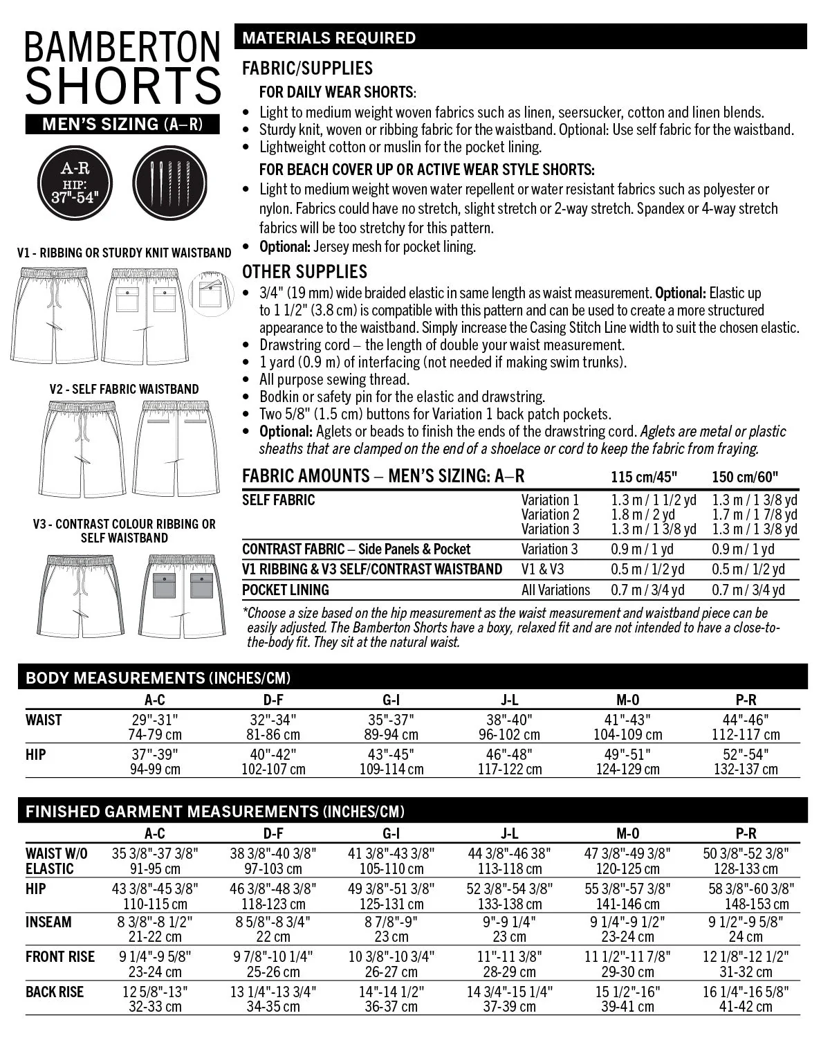 Bamberton Shorts Mens PDF Sewing Pattern - Thread Theory - Image 12