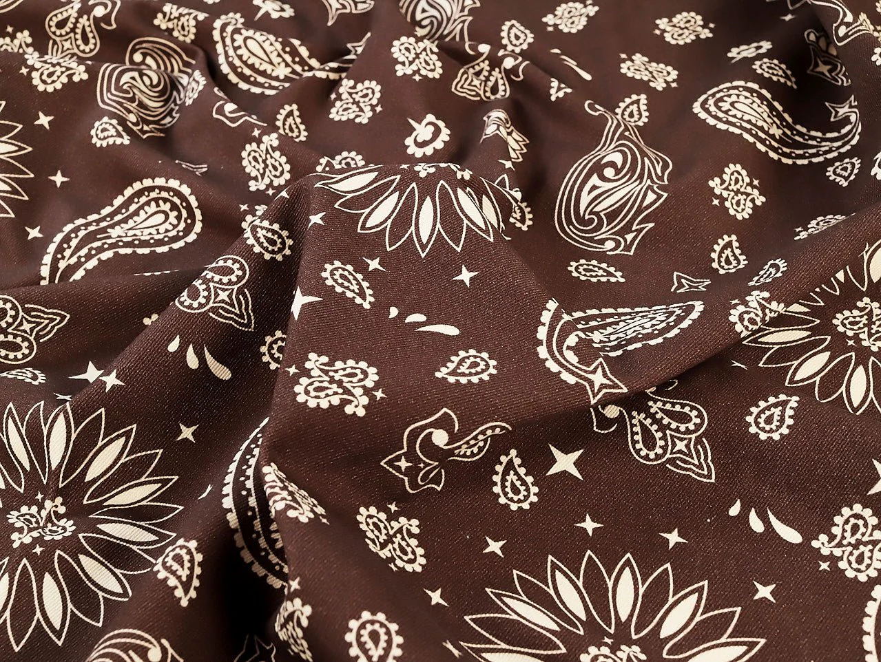 Bandana Denim - Chocolate - Oeko-Tex 100 - Fabric Godmother - Image 2