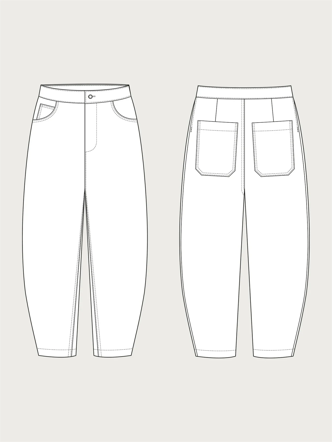 Barrel Leg Trousers Pattern - The Assembly Line - Image 10