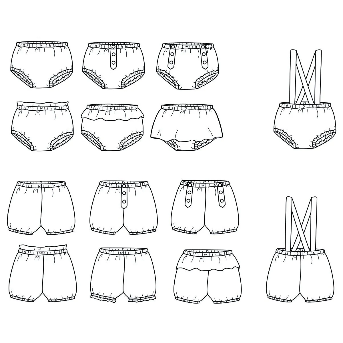 Bilbao Bloomers Sewing Pattern - Baby 1M/4Y - Ikatee - Image 17