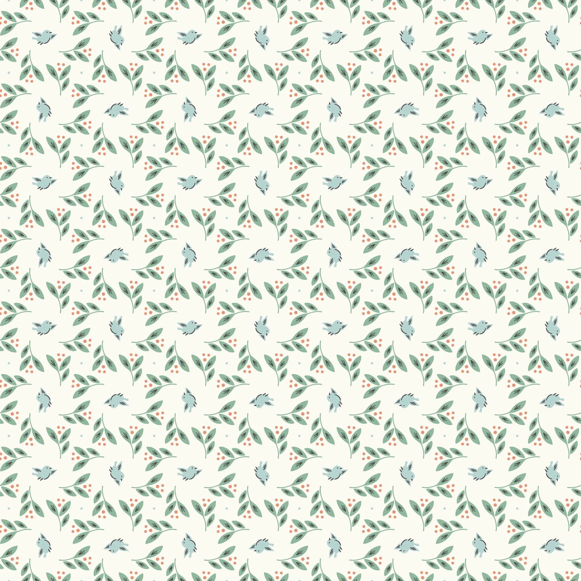 Birds Overhead - Little Bo - Kimberly Morgan - Cloud 9 Fabrics - Poplin - Image 3