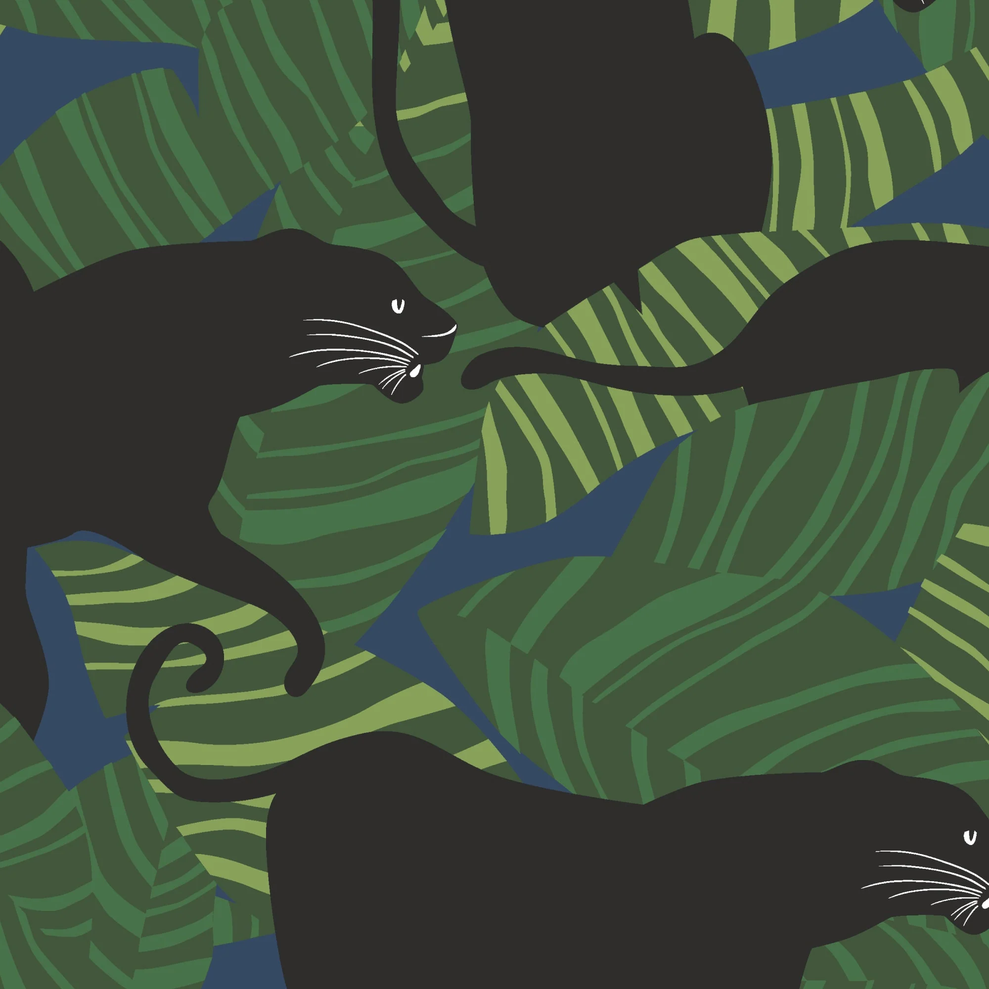 Black Panthers - Ophelia Pang - Canvas Collective - Cloud 9 Fabrics - Canvas - Image 3
