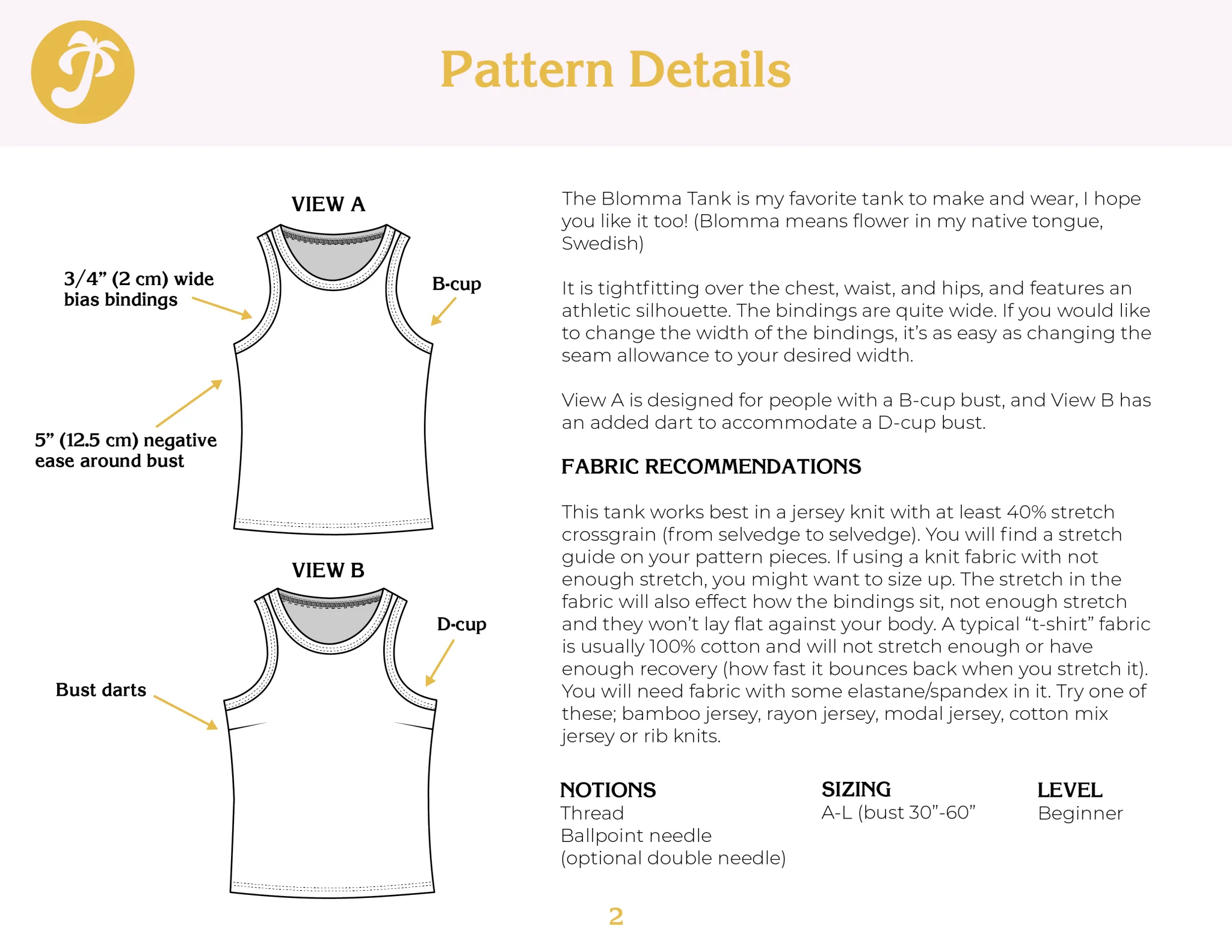 Blomma Tank PDF Pattern - Paradise Patterns - Image 11