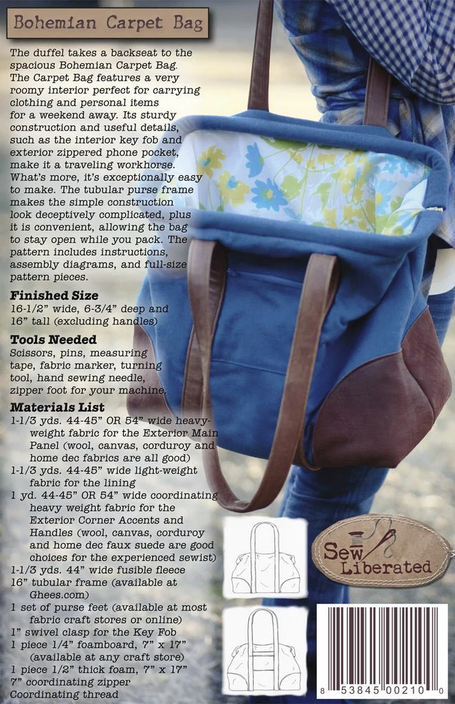 Bohemian Carpet Bag Paper Pattern - Sew Liberated - Image 5