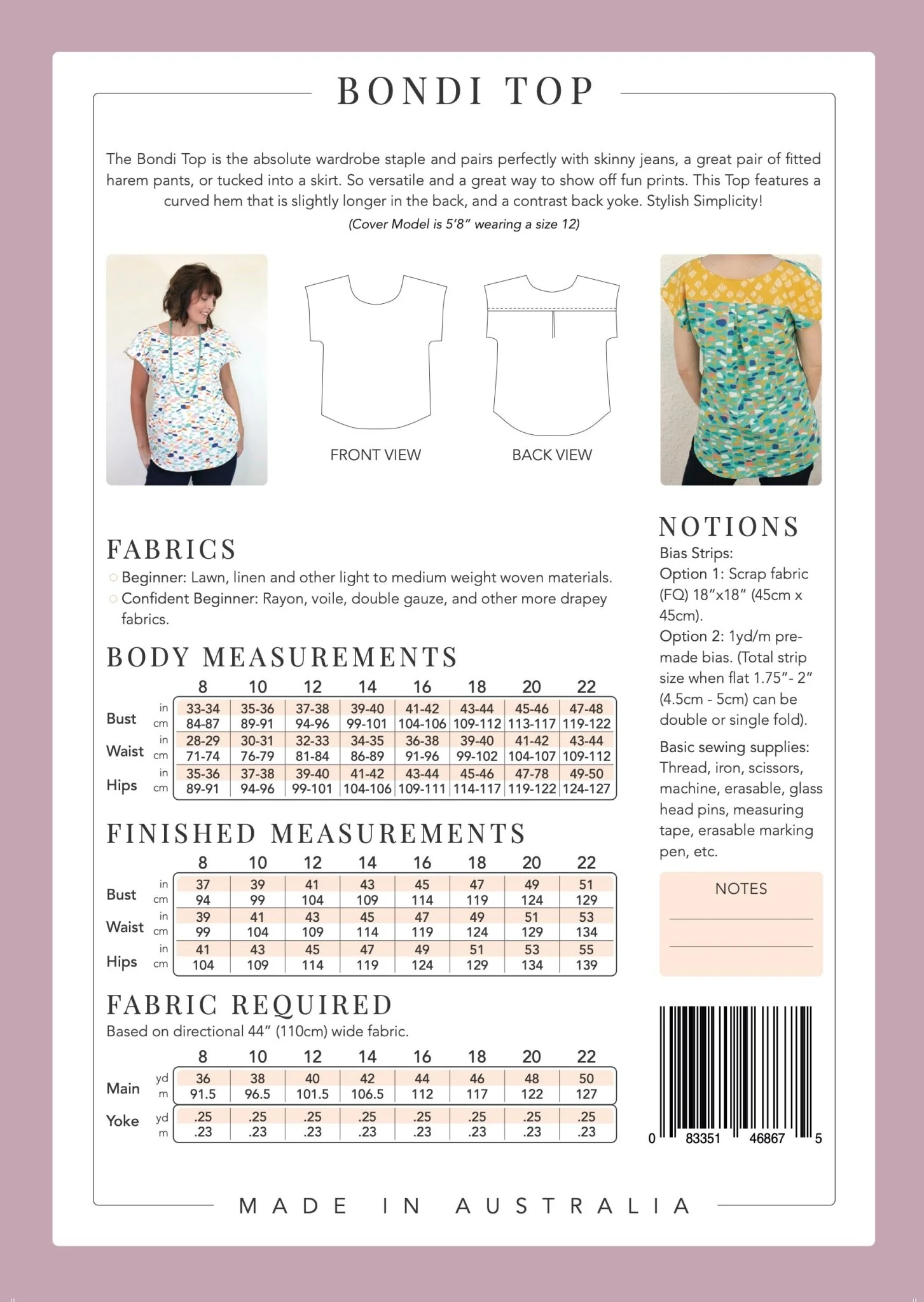 Bondi Top - Paper Pattern - Sew to Grow - Image 30