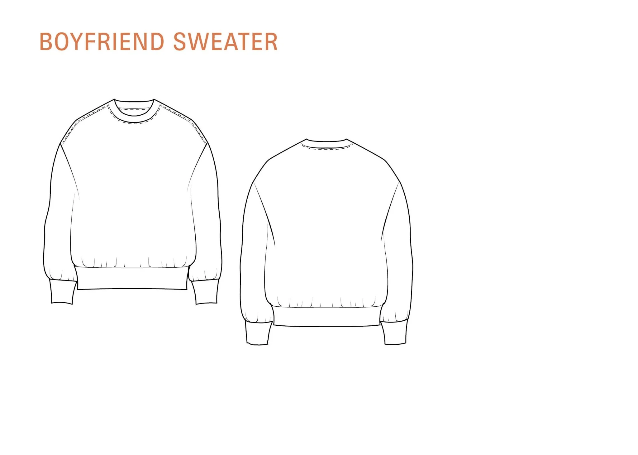 Boyfriend Sweater Paper Pattern - Wardrobe by Me - Image 8