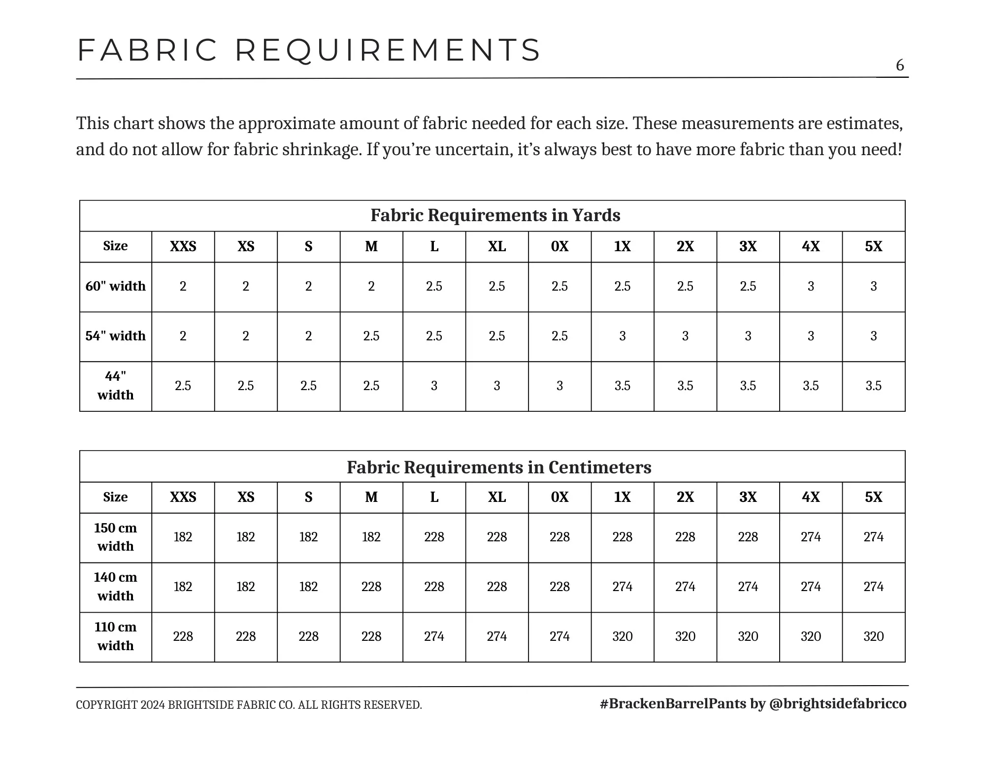 Bracken Barrel Pants Sewing PDF Pattern - Brightside Fabric Co. - Image 4