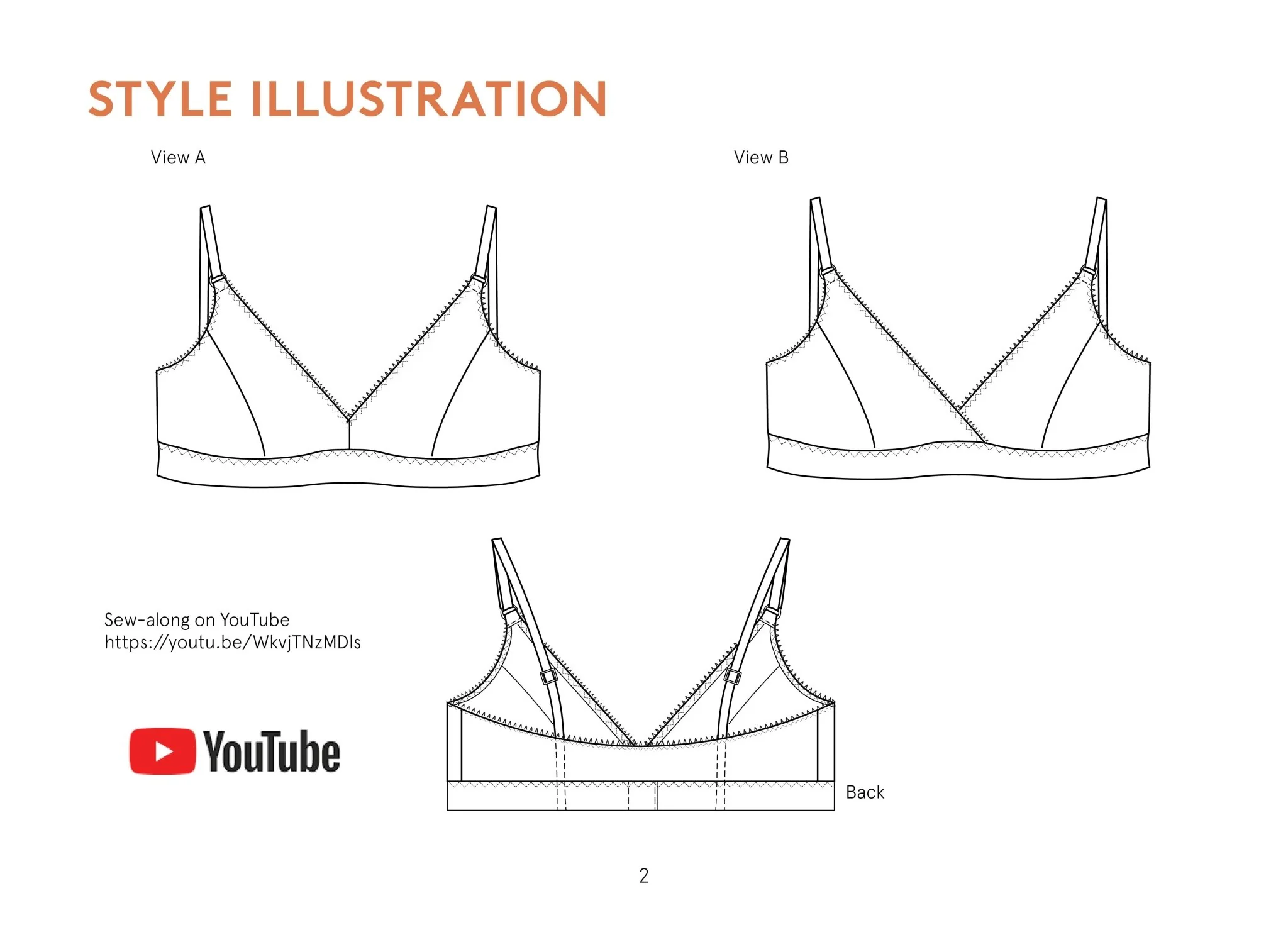 Bralette Womens Paper Pattern - Wardrobe by Me - Image 5
