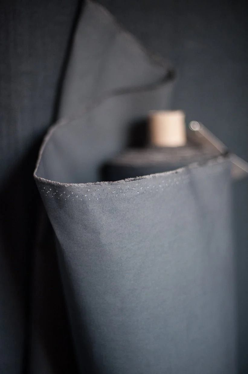 British Organic Cotton Dry Oilskin 7.2oz -  Urban Grey - Merchant & Mills