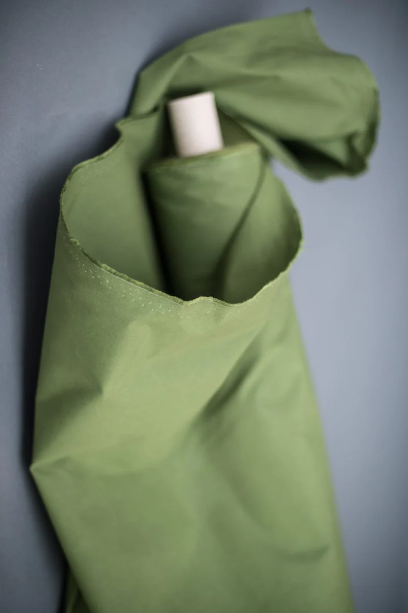 British Organic Cotton Dry Oilskin 7.2oz - Meadow Grass - Merchant & Mills