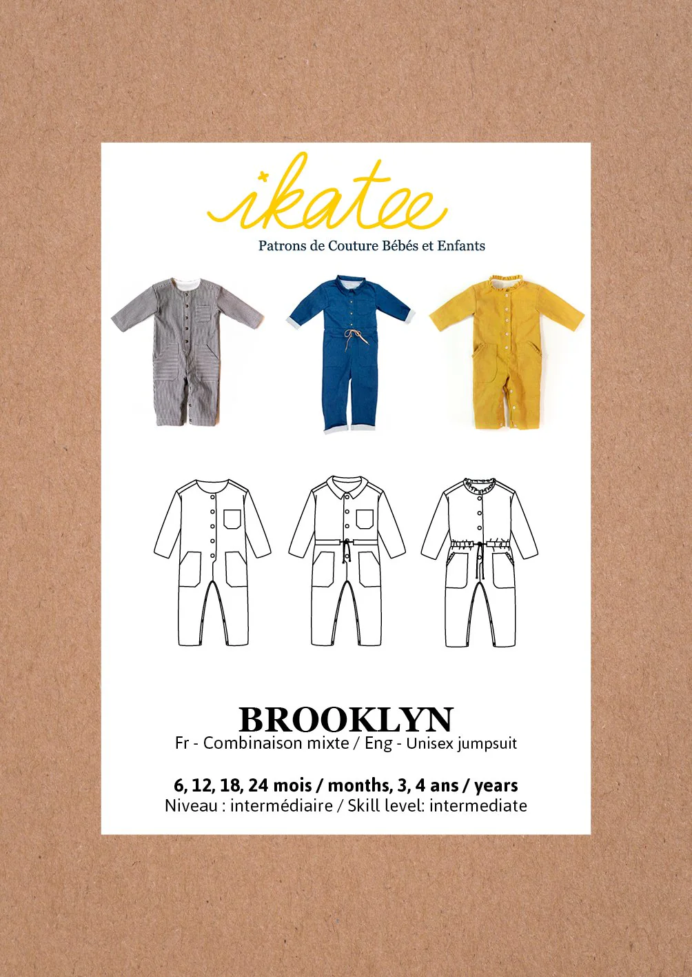 Brooklyn Jumpsuit Sewing Pattern - Baby 6M/4Y - Ikatee - Image 9