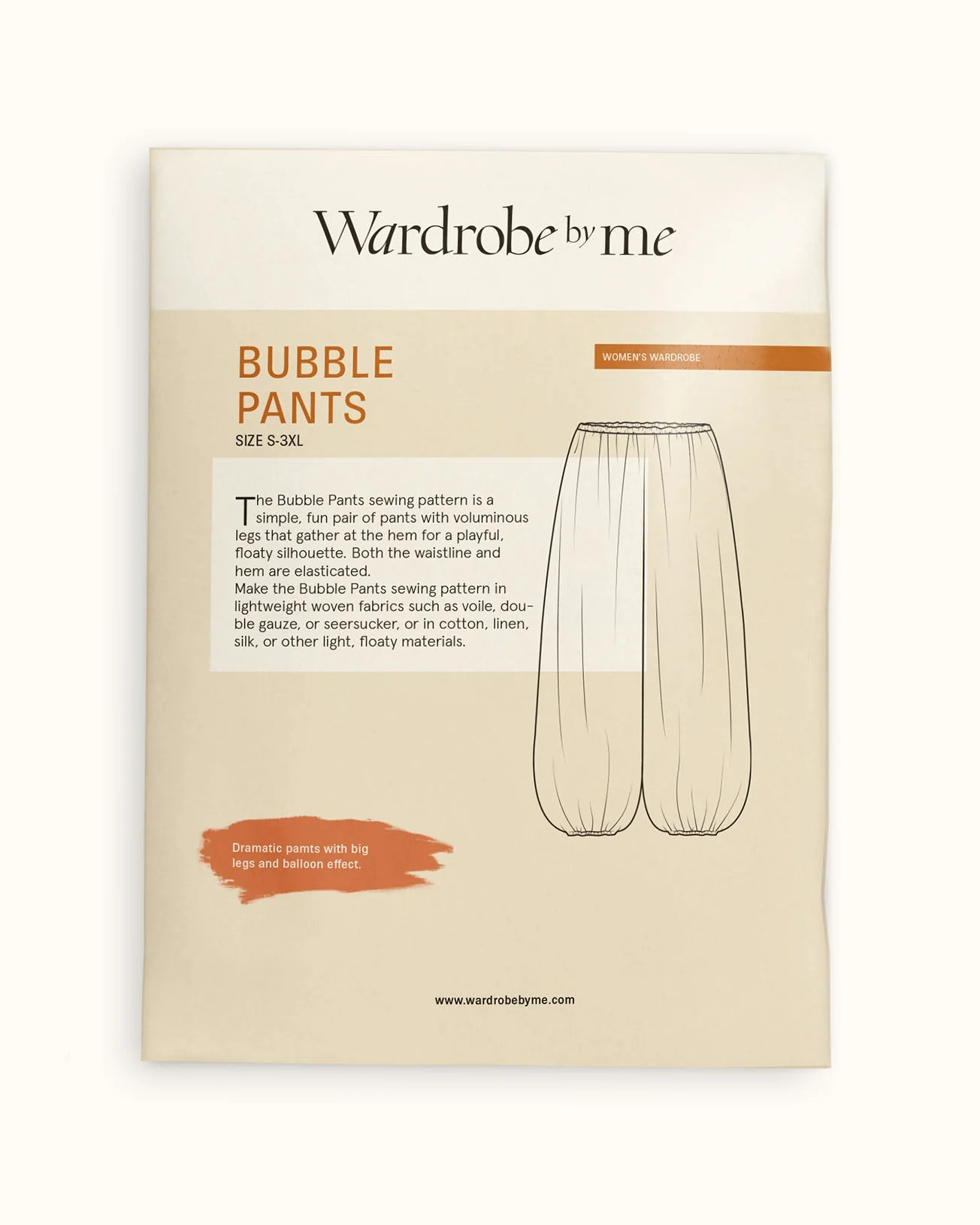 Bubble Pants Womens Paper Pattern - Wardrobe by Me - Image 2
