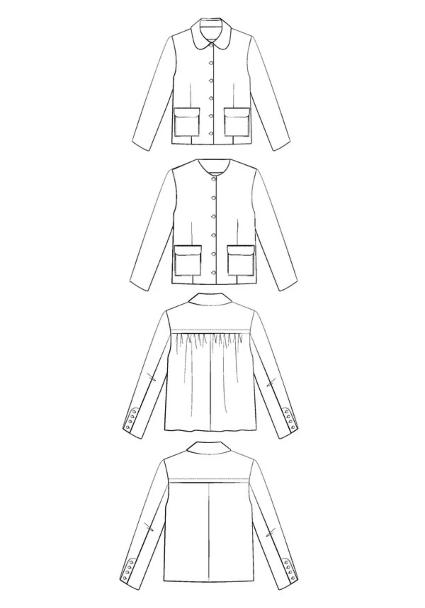 Calypso Jacket Paper Sewing Pattern - Maison Fauve - Image 14