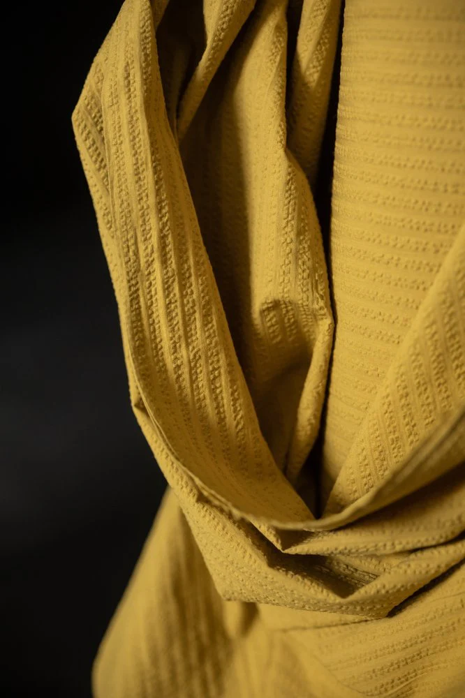 Cantaloupe Seersucker Stripe Indian Organic Cotton - Merchant & Mills - Image 3