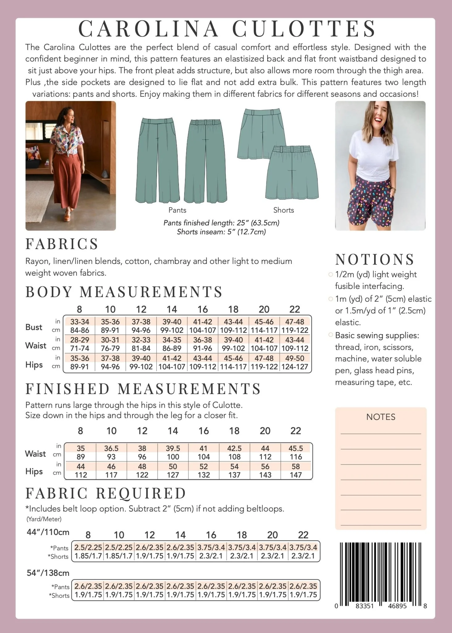 Carolina Culottes - Paper Pattern - Sew to Grow - Image 11