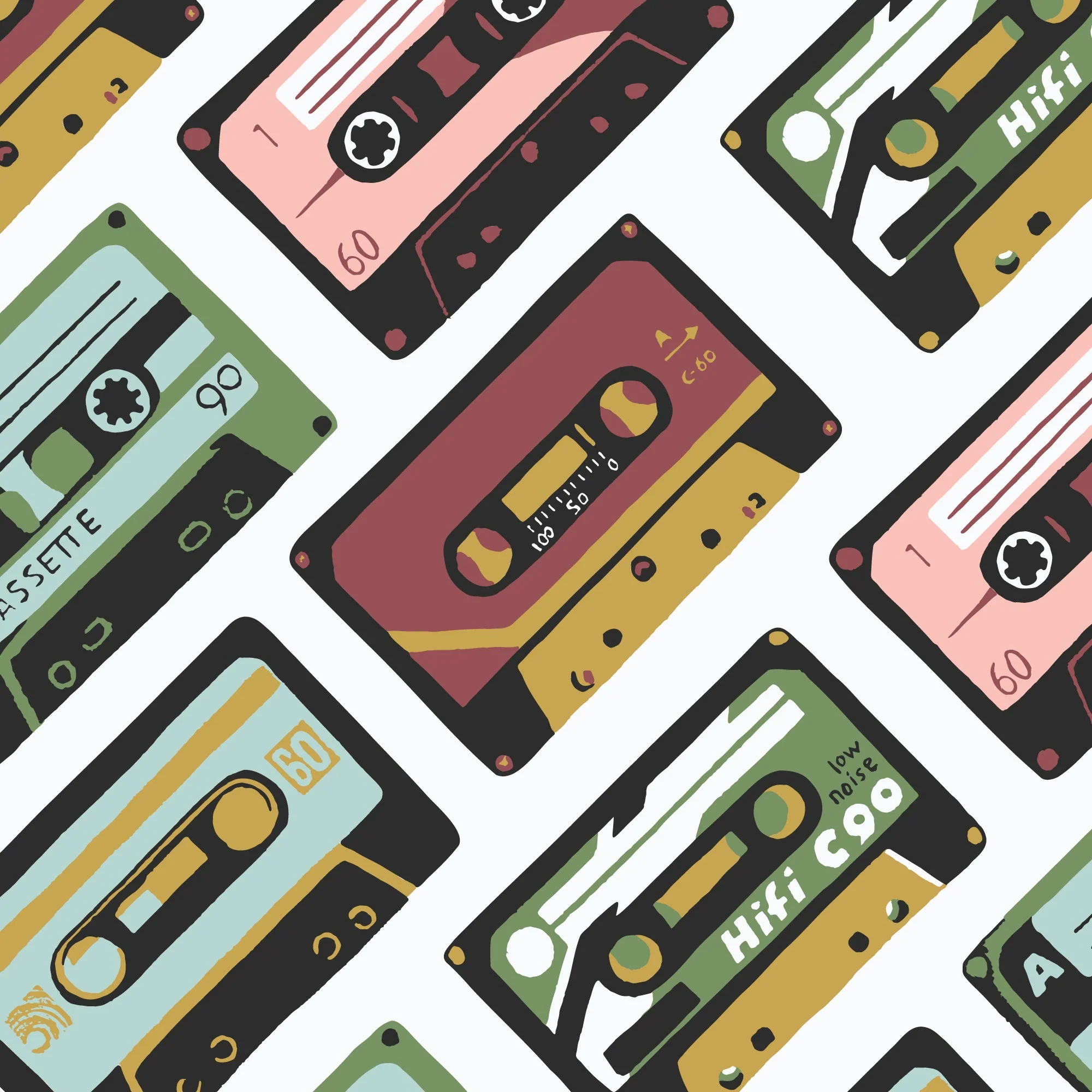 Cassettes - Tara Barr - Canvas Collective - Cloud 9 Fabrics - Canvas - Image 3