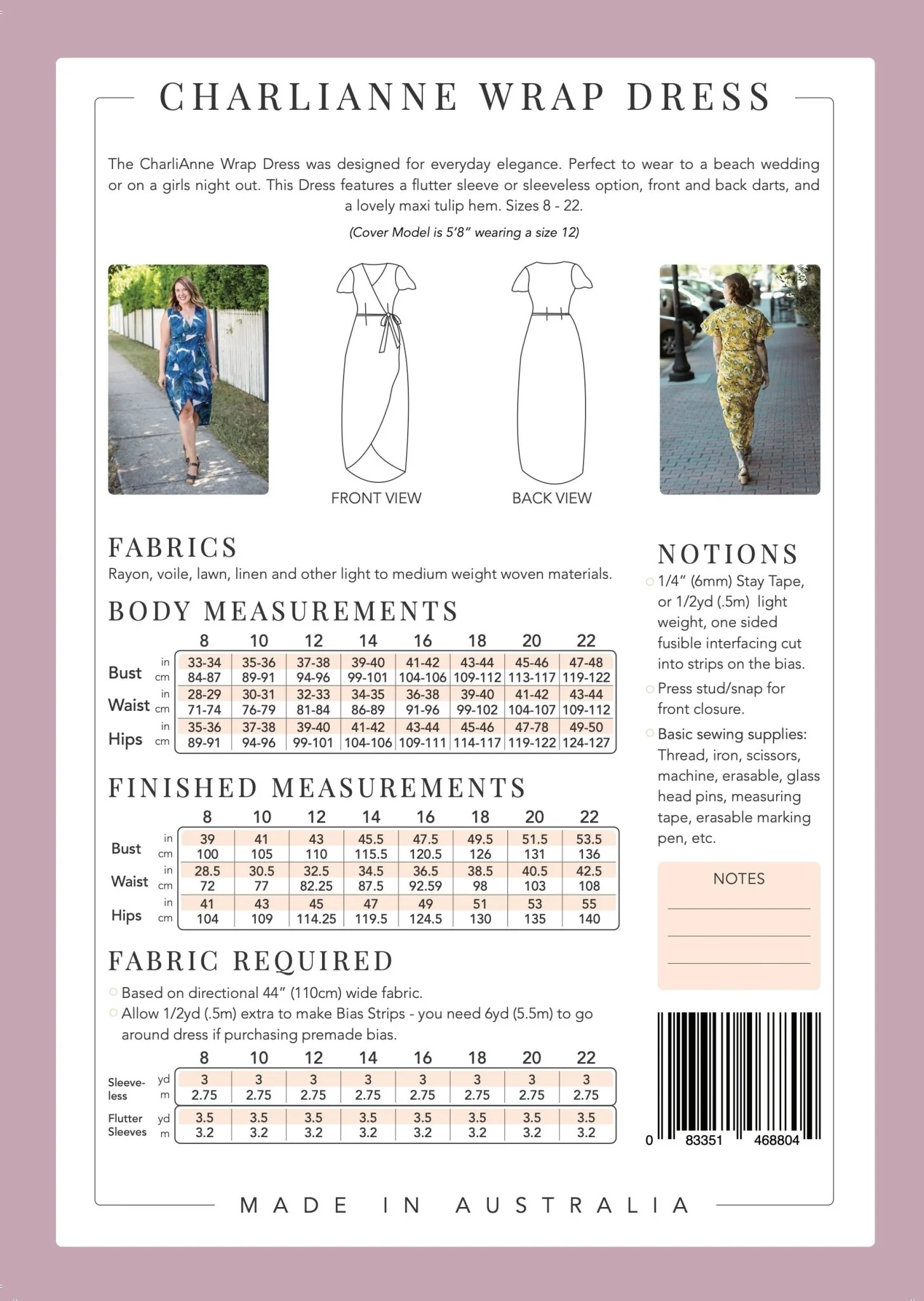 CharliAnne Wrap Dress - Paper Pattern - Sew to Grow - Image 12