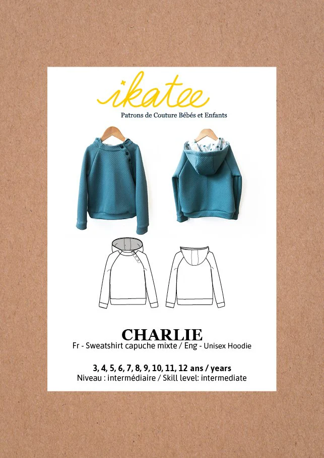 Charlie Hoodie Sewing Pattern - Kids 3/12Y - Ikatee - Image 16