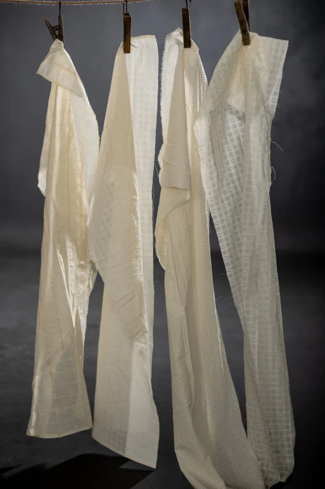 Chequered Stripe Natural Indian Cotton - Merchant & Mills - Image 6
