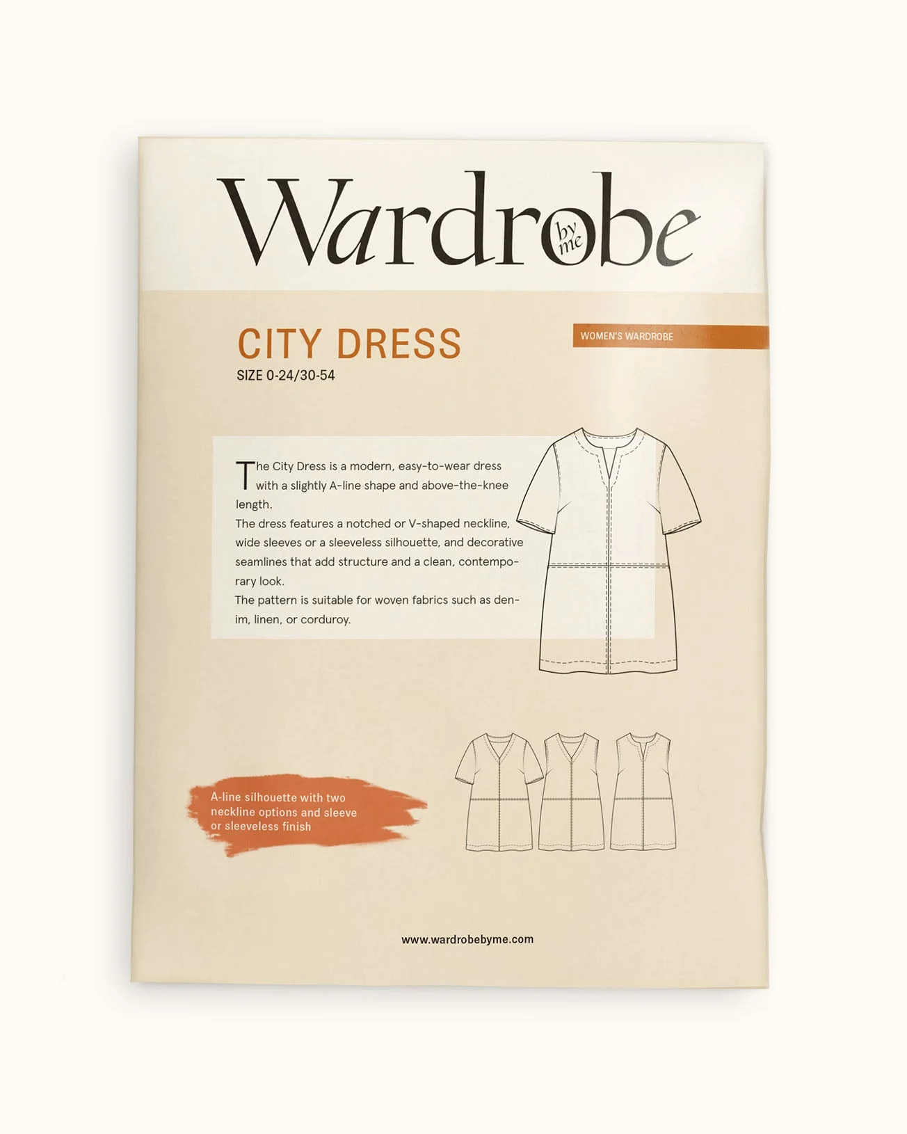 City Dress Womens Paper Pattern - Wardrobe by Me - Image 13