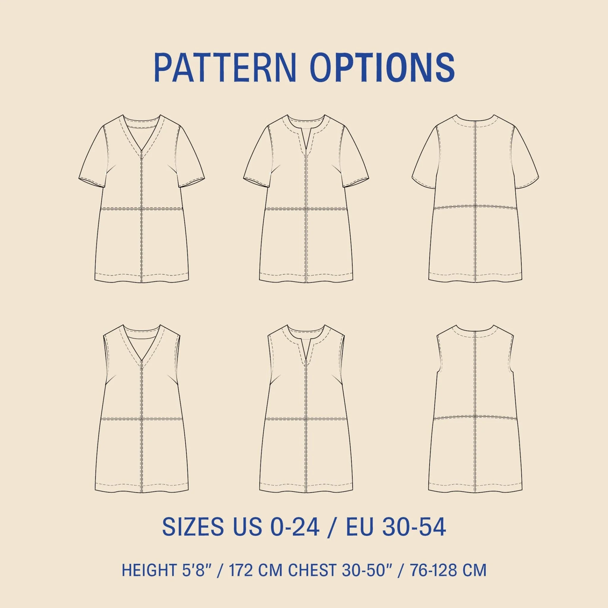 City Dress Womens Paper Pattern - Wardrobe by Me - Image 16