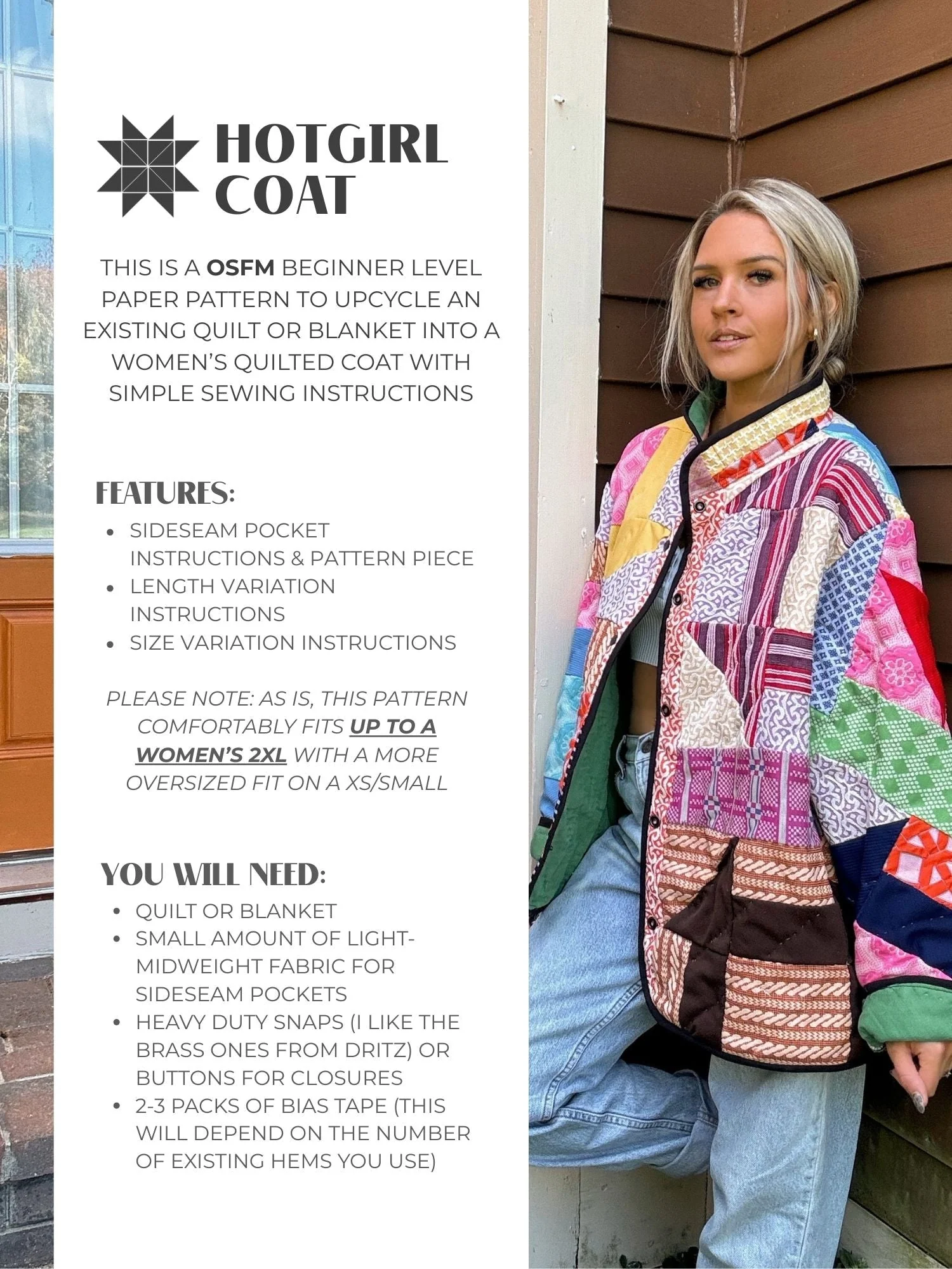 Coat - PDF Pattern - Hot Girl Quilting - Image 6