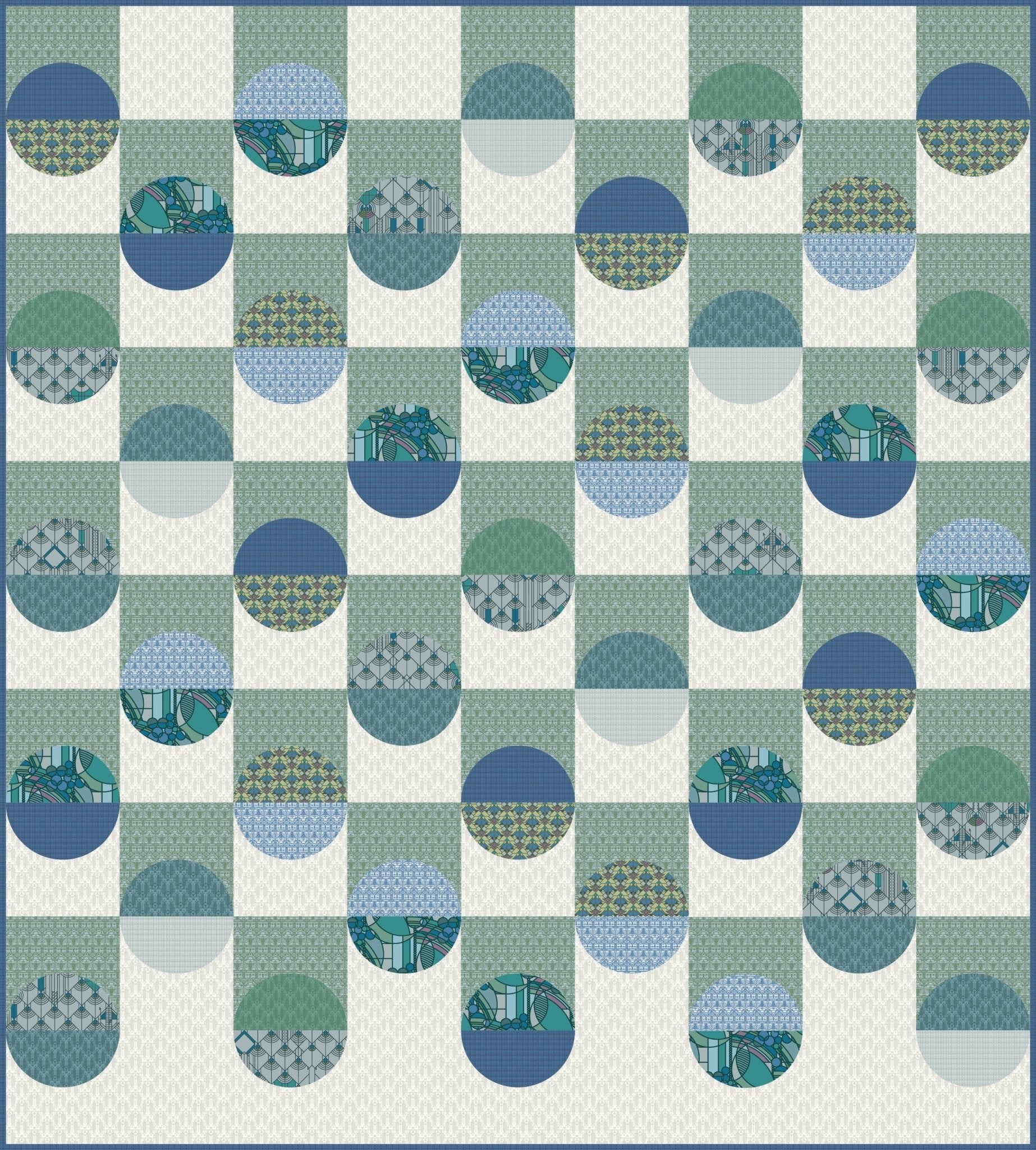 Coonley Tulip - Desert - Frank Lloyd Wright - Cloud 9 Fabrics - Poplin - Image 4