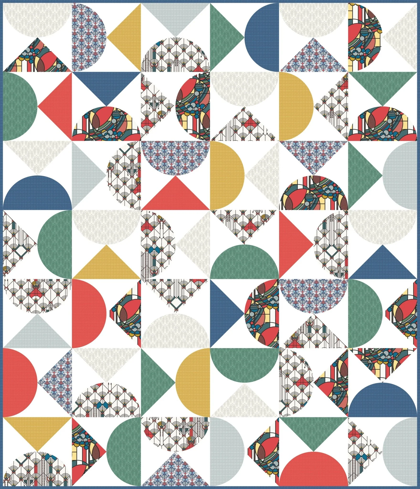 Coonley Tulip - Desert - Frank Lloyd Wright - Cloud 9 Fabrics - Poplin - Image 5