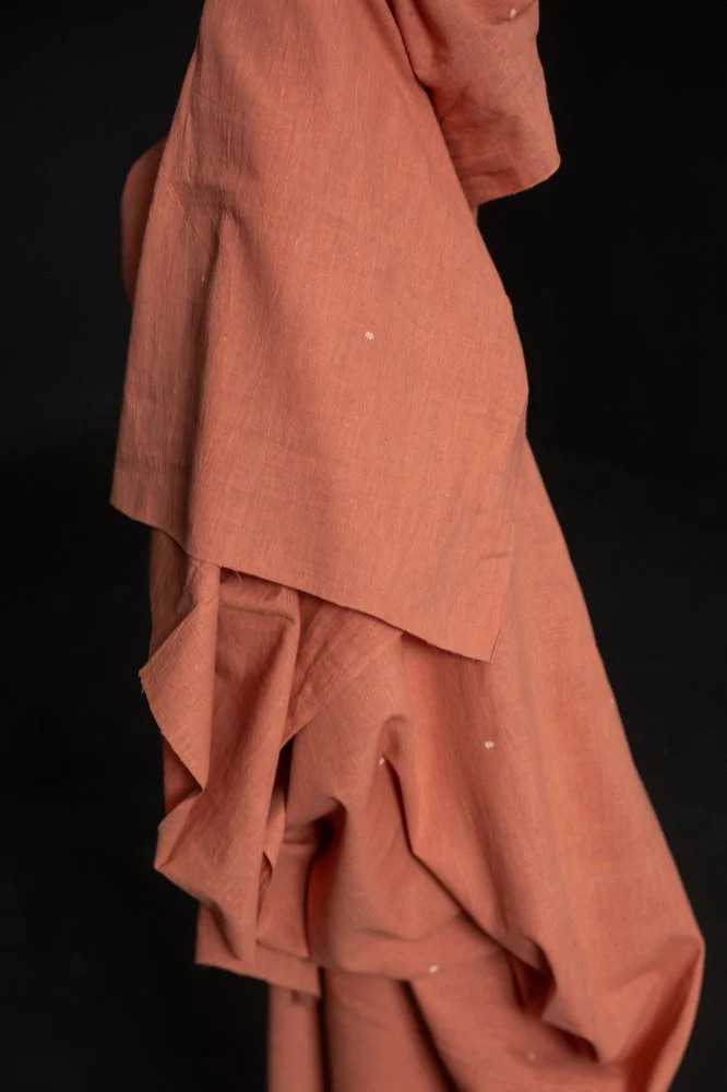 Coral Flower Extra Weft Handwoven Indian Organic Cotton - Merchant & Mills - Image 3